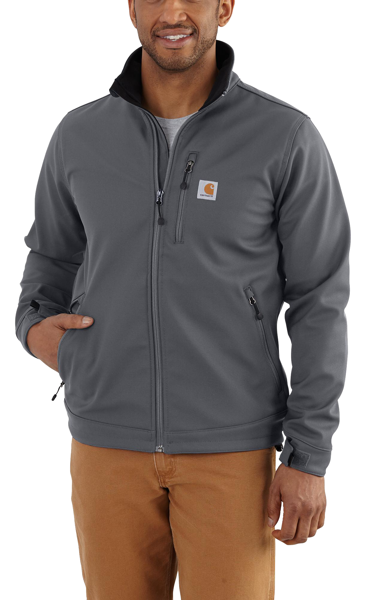 Image of Carhartt Crowley Jacket for Men - Charcoal - 5XL