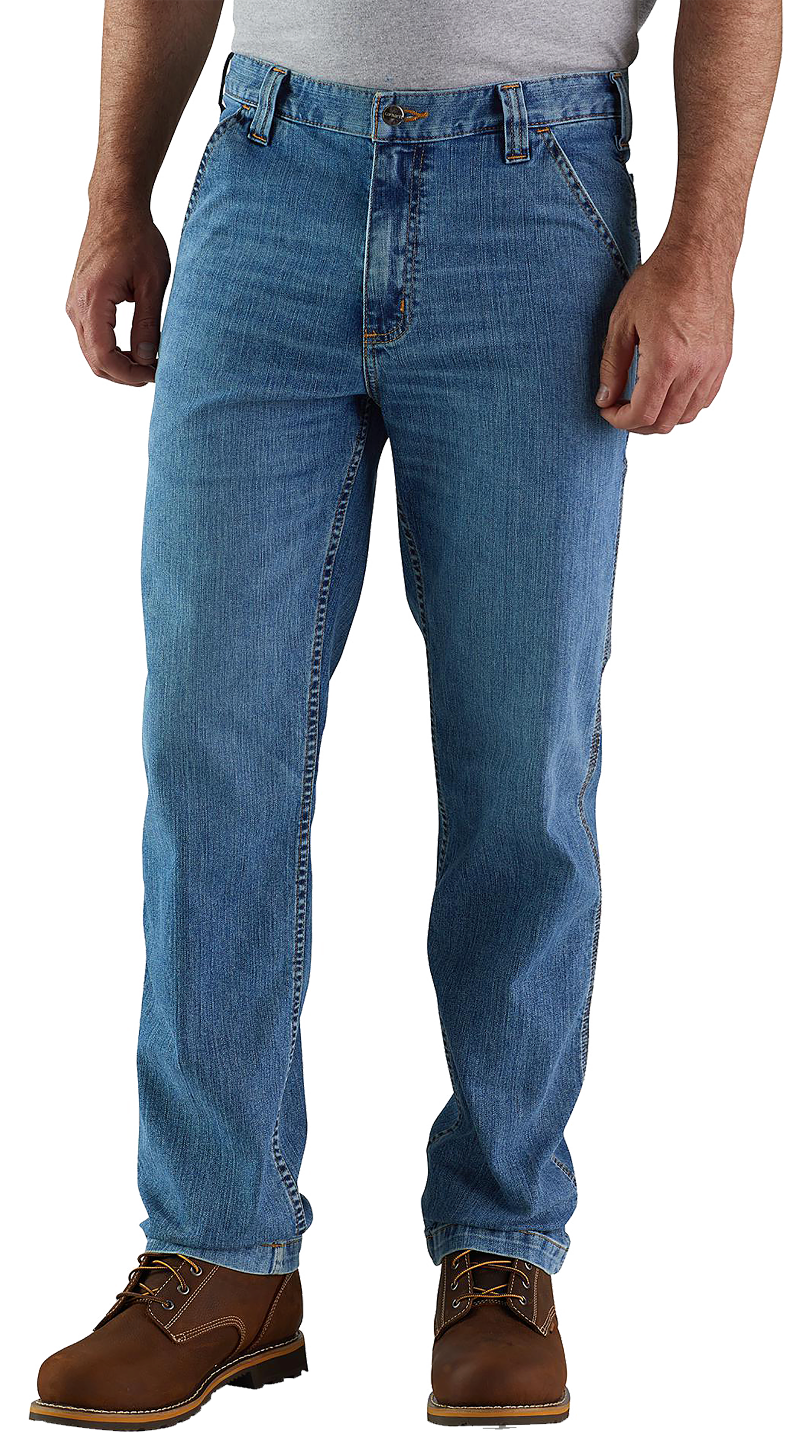 Image of Carhartt Relaxed Straight Rugged Flex Denim Dungarees - Houghton