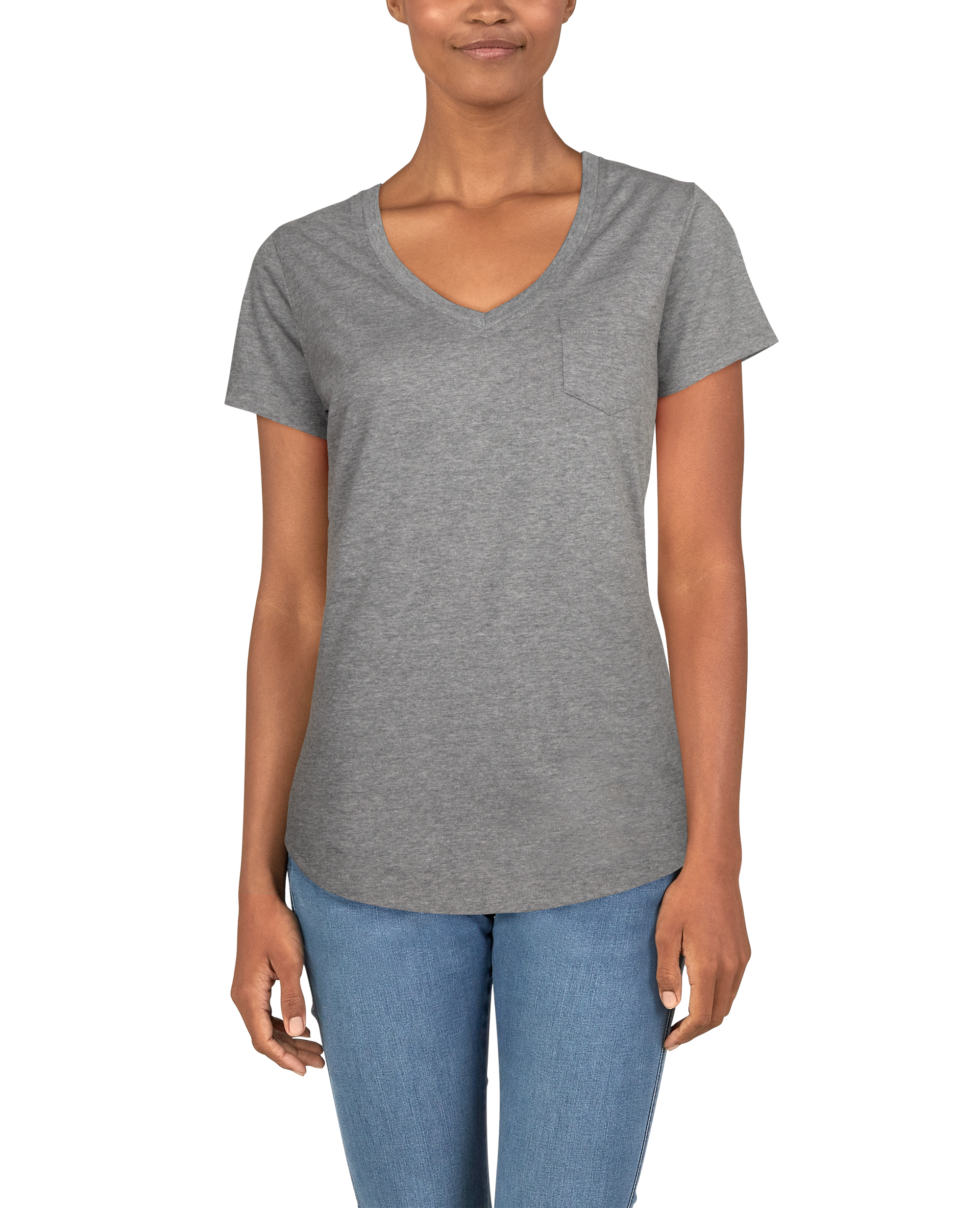 Natural Reflections Everyday V-Neck Short-Sleeve T-Shirt for Ladies - Tap S