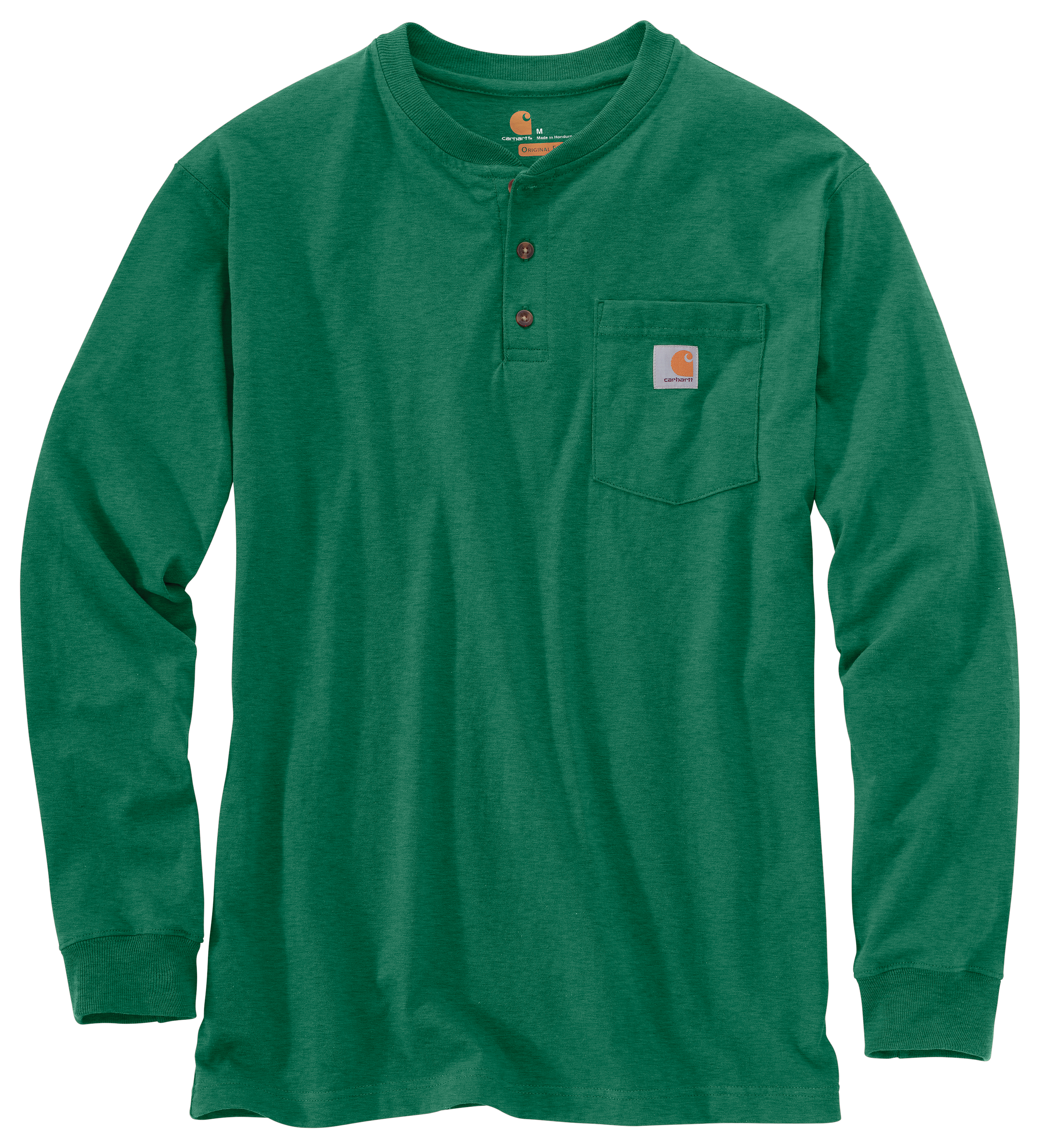Image of Carhartt Loose Fit Heavyweight Long-Sleeve Pocket Henley - North Woods Heather - 3XLT