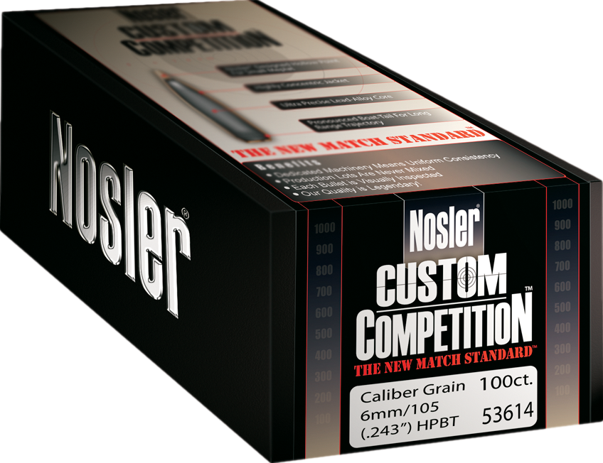 Nosler Custom Competition Bullets - 168 Grain - .308 - 1000 pack
