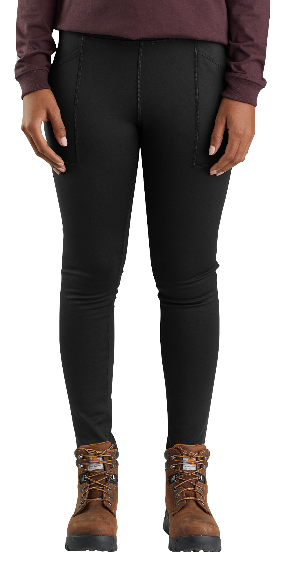 Carhartt womens Force Fitted Heavyweight Lined (Plus Size) leggings pants,  Black, 2X US at  Women's Clothing store