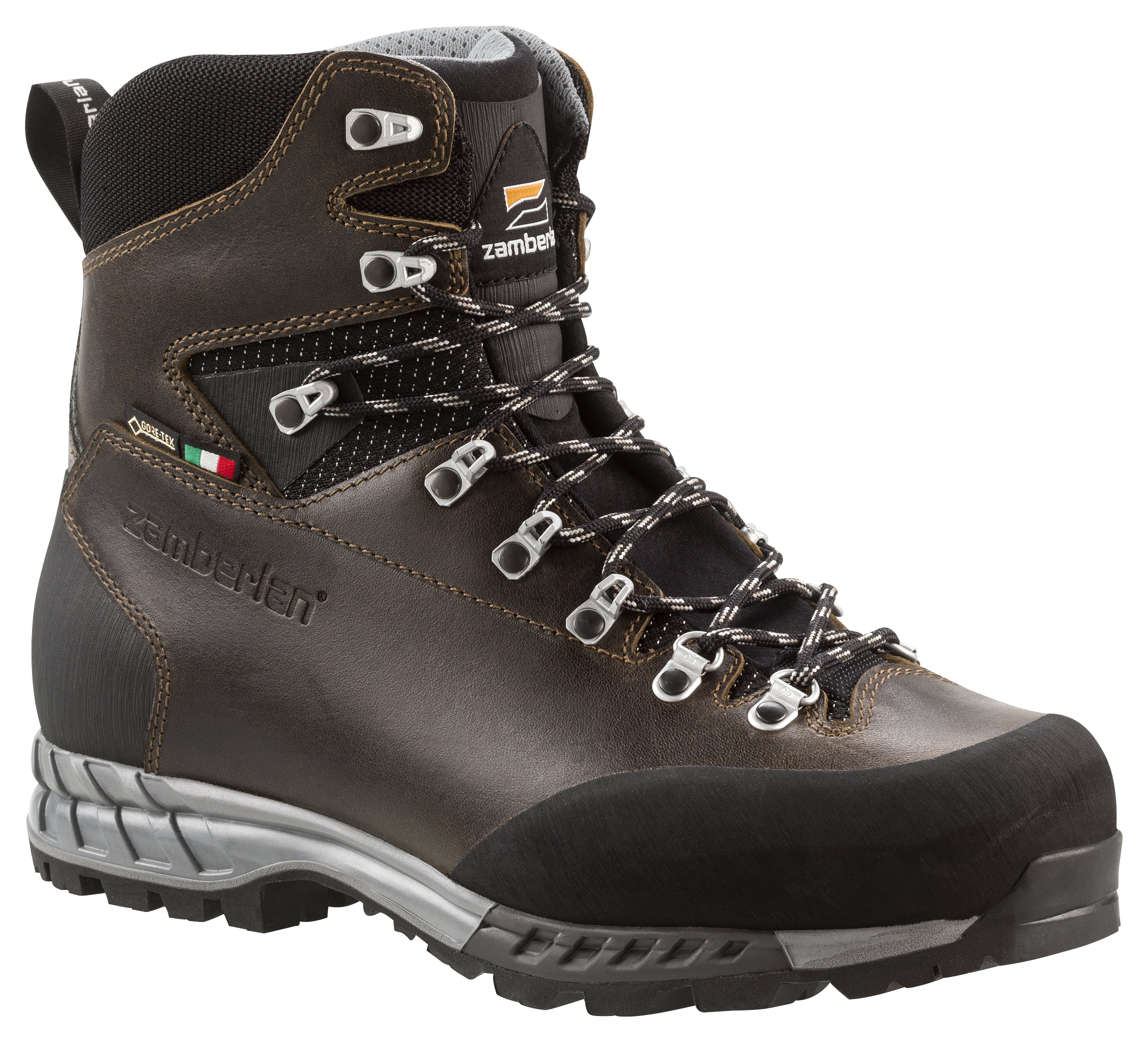 Zamberlan 1111 Cresta GTX RR Waterproof Hiking Boots for Men - Waxed Dark Brown - 8M