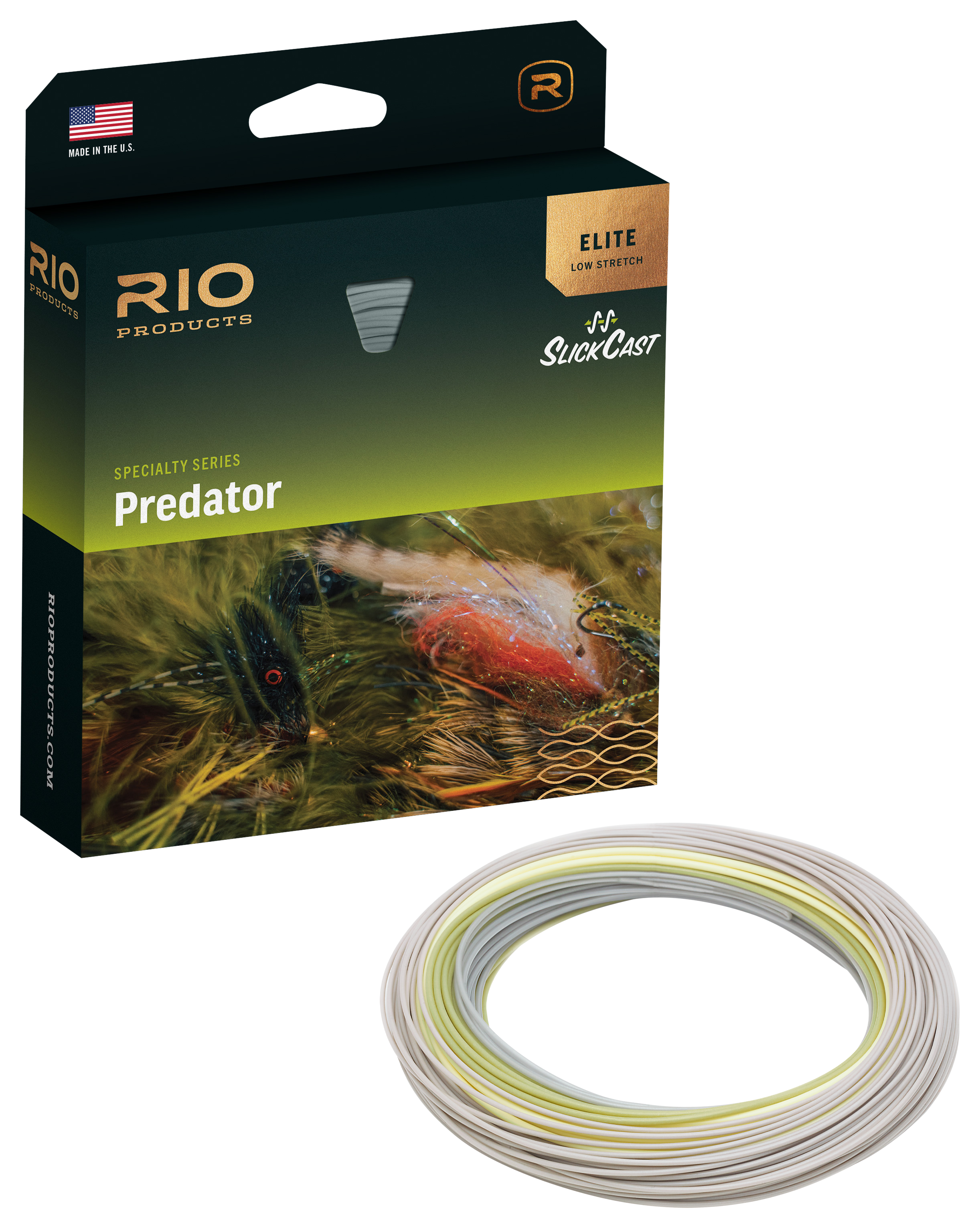RIO Elite Predator Fly Line - Gray/Camo/Yellow/Beige - 8
