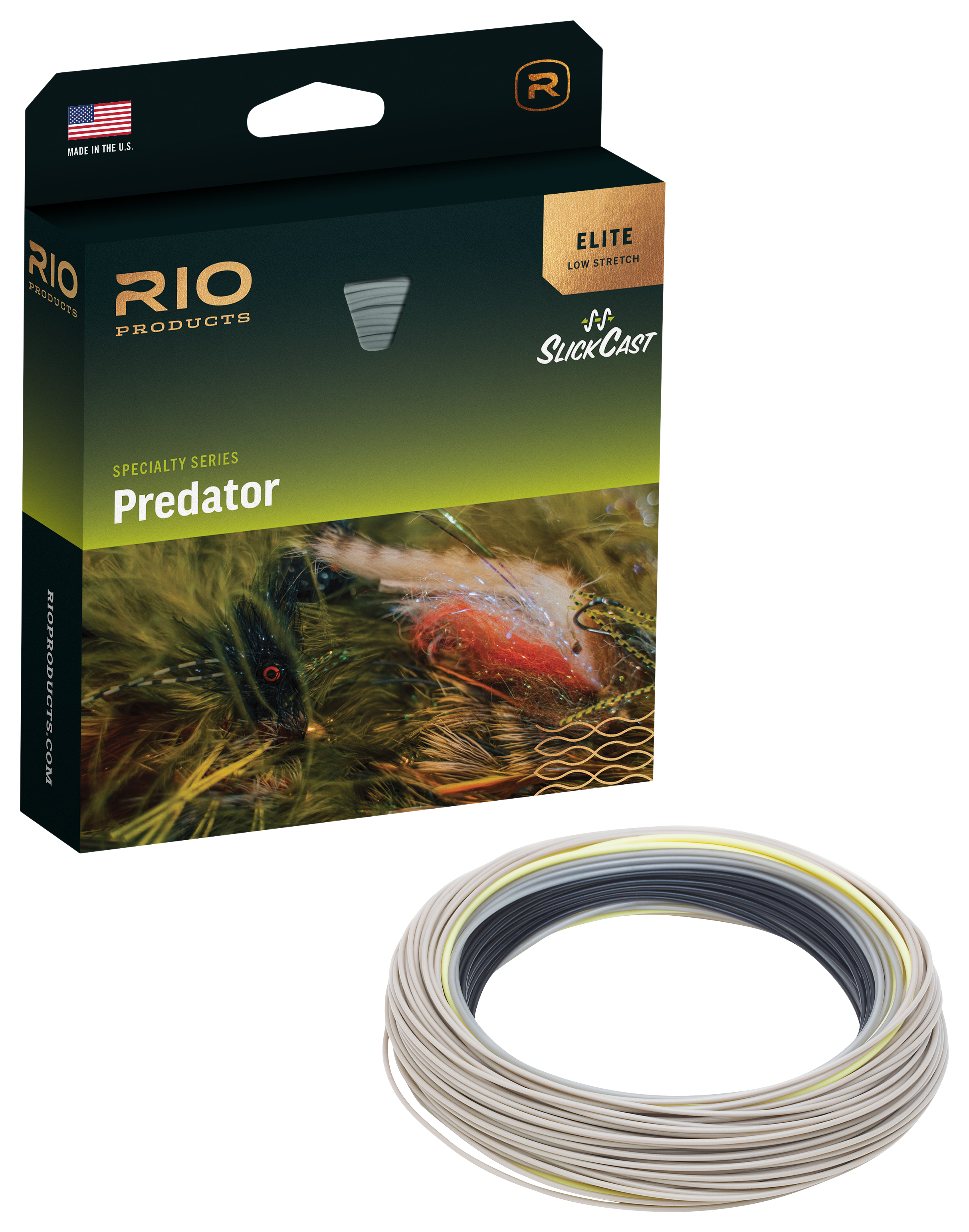 Image of RIO Elite Predator Fly Line - Black/Gray/Yellow/Beige - 6