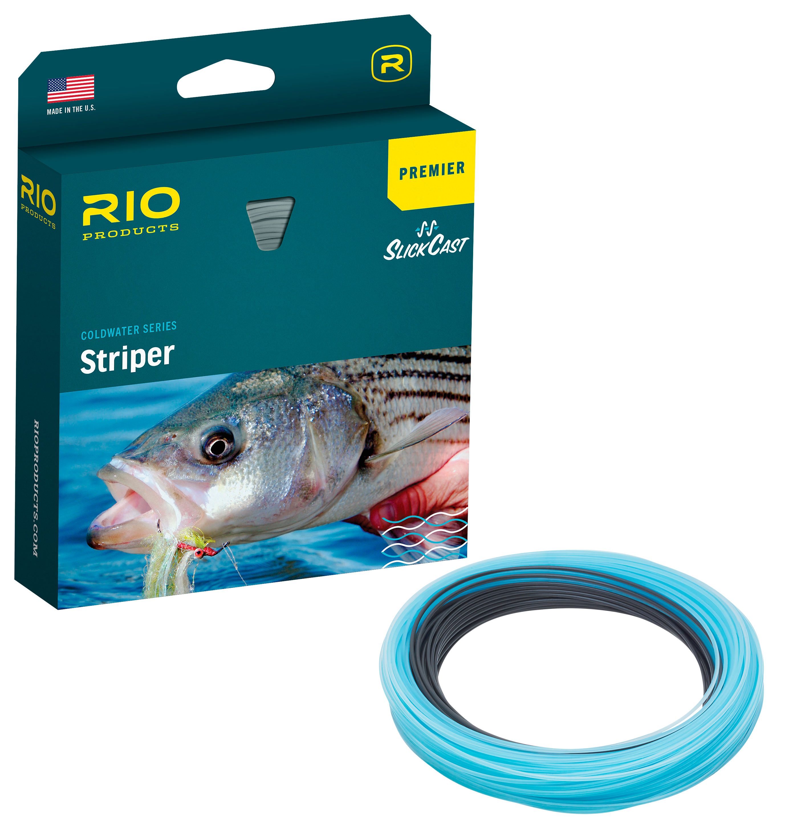 Image of RIO Premier Striper Fly Line - Black/Blue - 350 grain