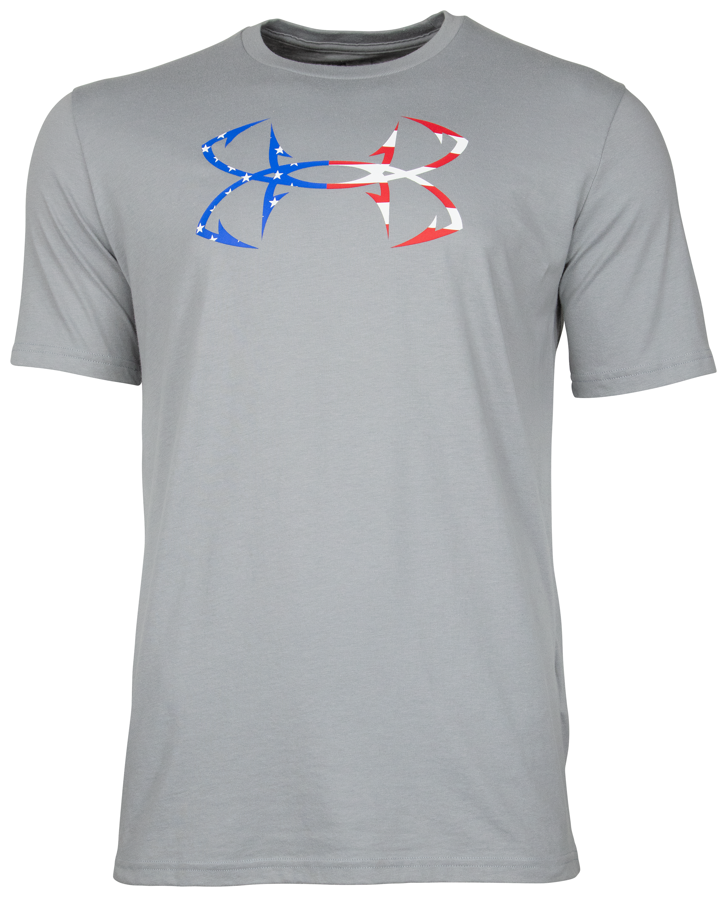 Under Armour Freedom Hook Short-Sleeve T-Shirt for Men - Steel/White - 3XL
