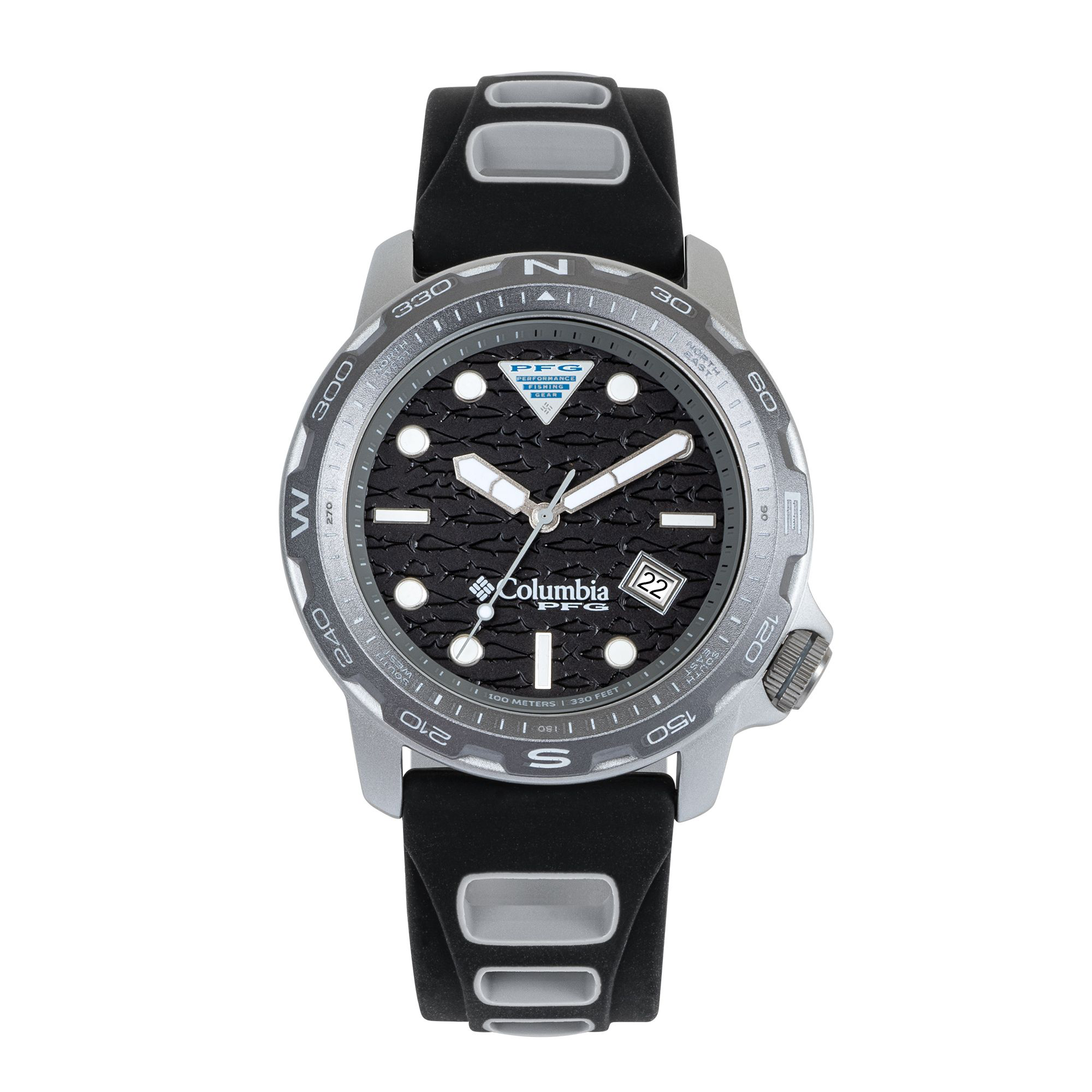 Columbia PFG Backcaster Aluminum-Case Watch with Silicone Strap