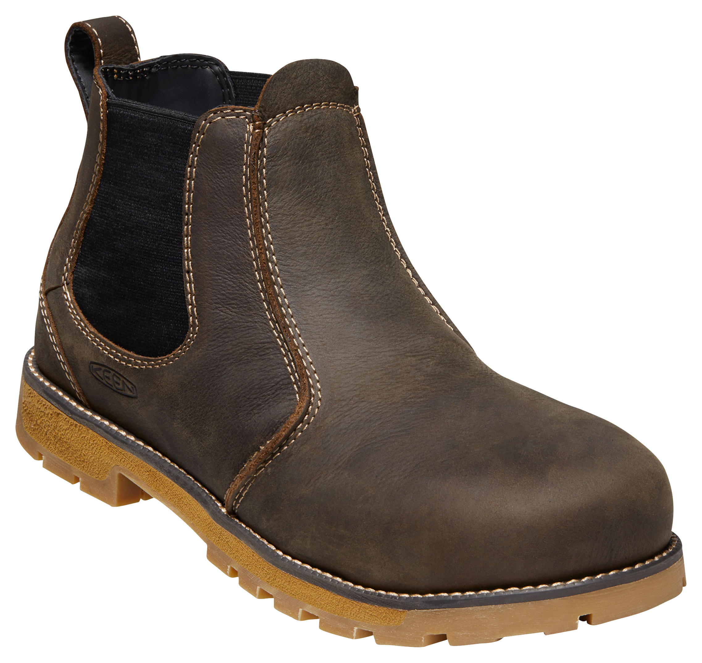 Image of KEEN Utility Seattle Romeo Aluminum-Toe Work Boots for Men - Cascade Brown/Gum - 10.5W