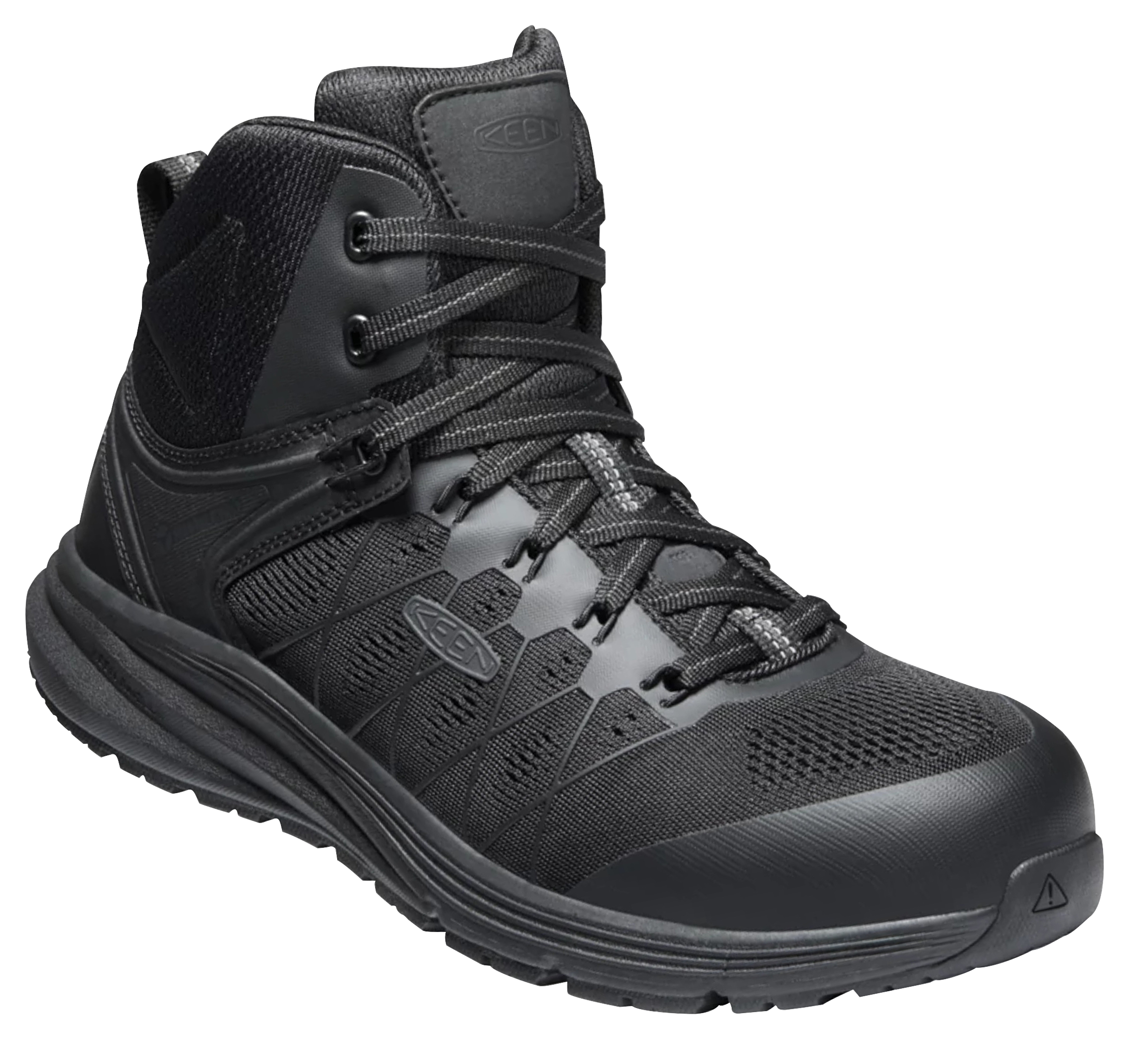 Image of KEEN Utility Vista Energy Mid Carbon-Fiber Toe Work Boots for Men - Black/Raven - 7W