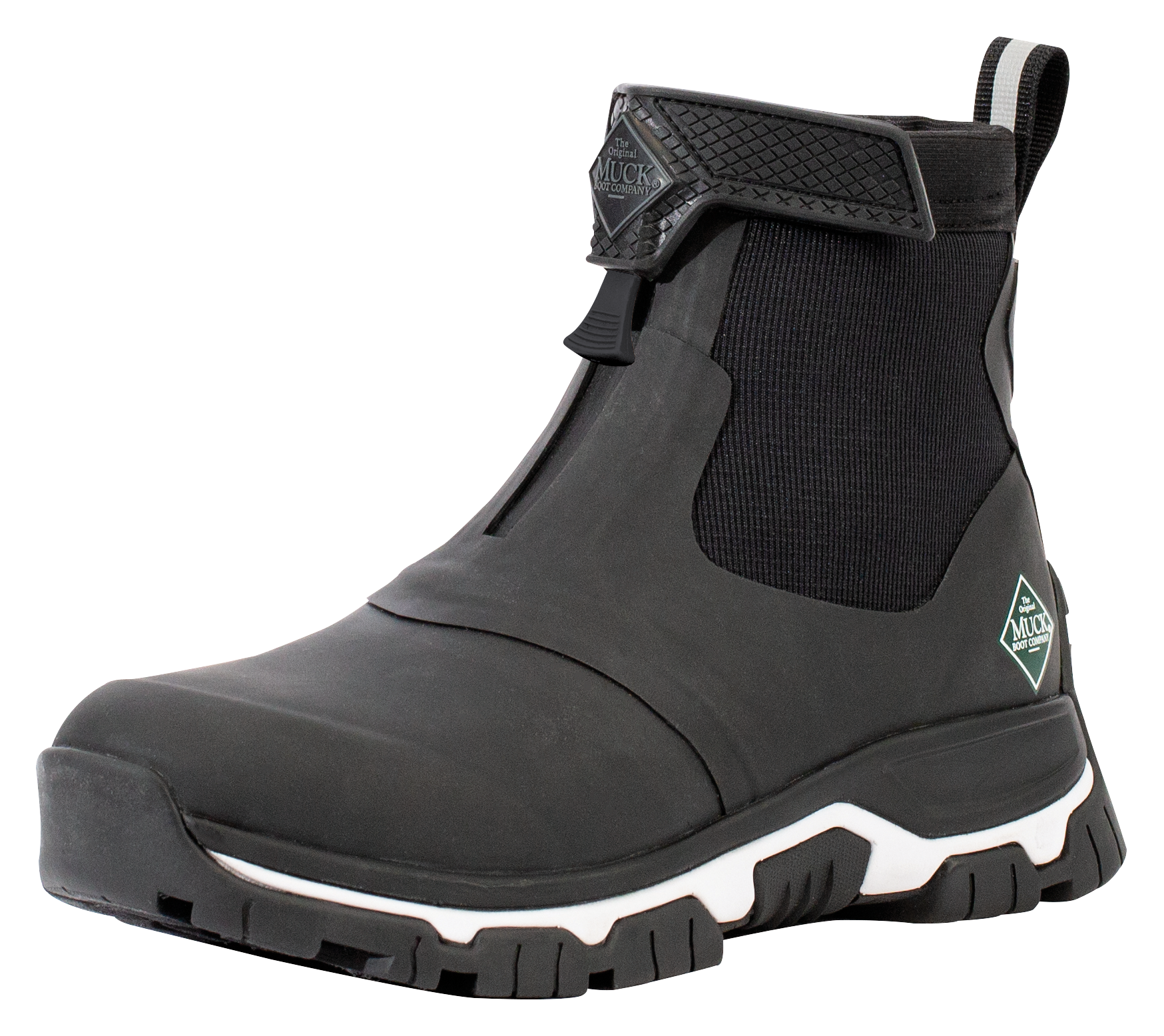 Image of The Original Muck Boot Company Apex Mid Zip Rubber Boots for Ladies - Black/White - 8M