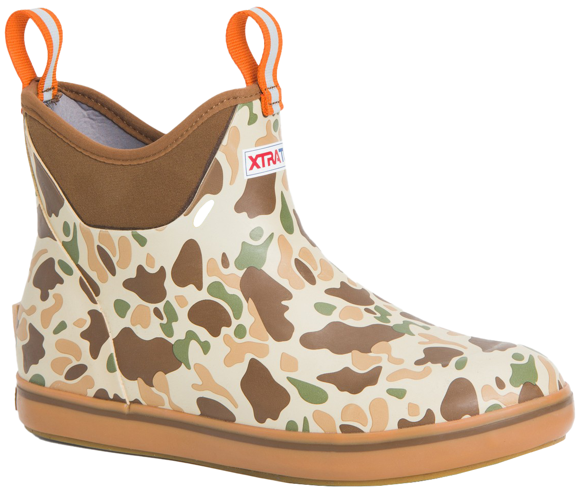Image of Xtratuf Ankle Deck Boots for Men - Basic Duck Camo/Indian Tan/Bison - 11M