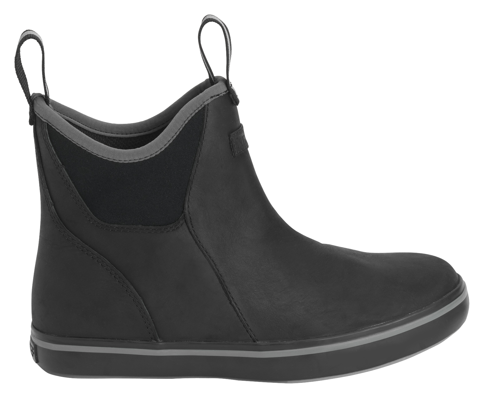 Image of XtraTuf Leather Ankle Deck Boots for Ladies - Black - 9.5M