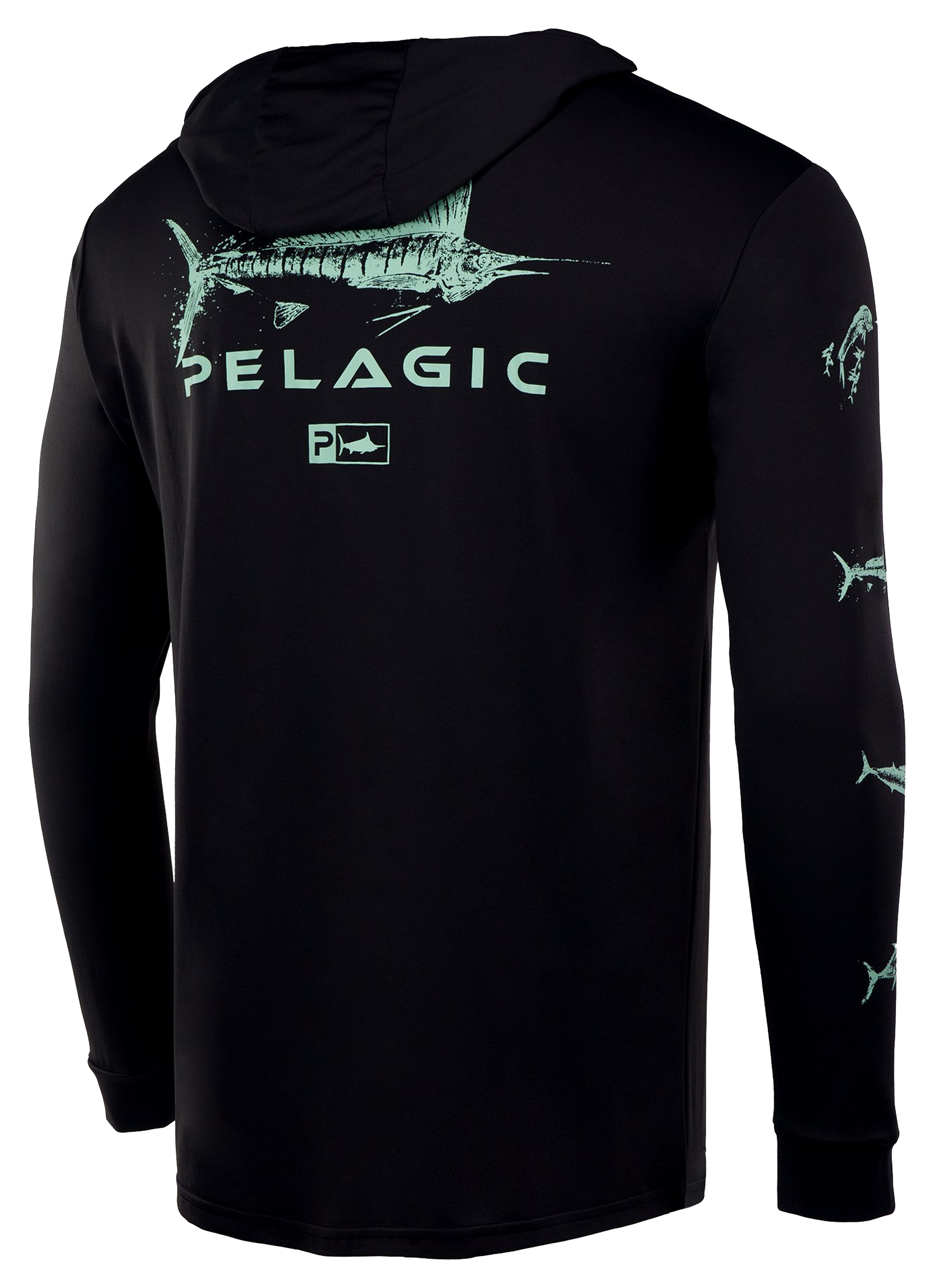 Pelagic Aquatek Gyotaku Long-Sleeve Fishing Hoodie for Men