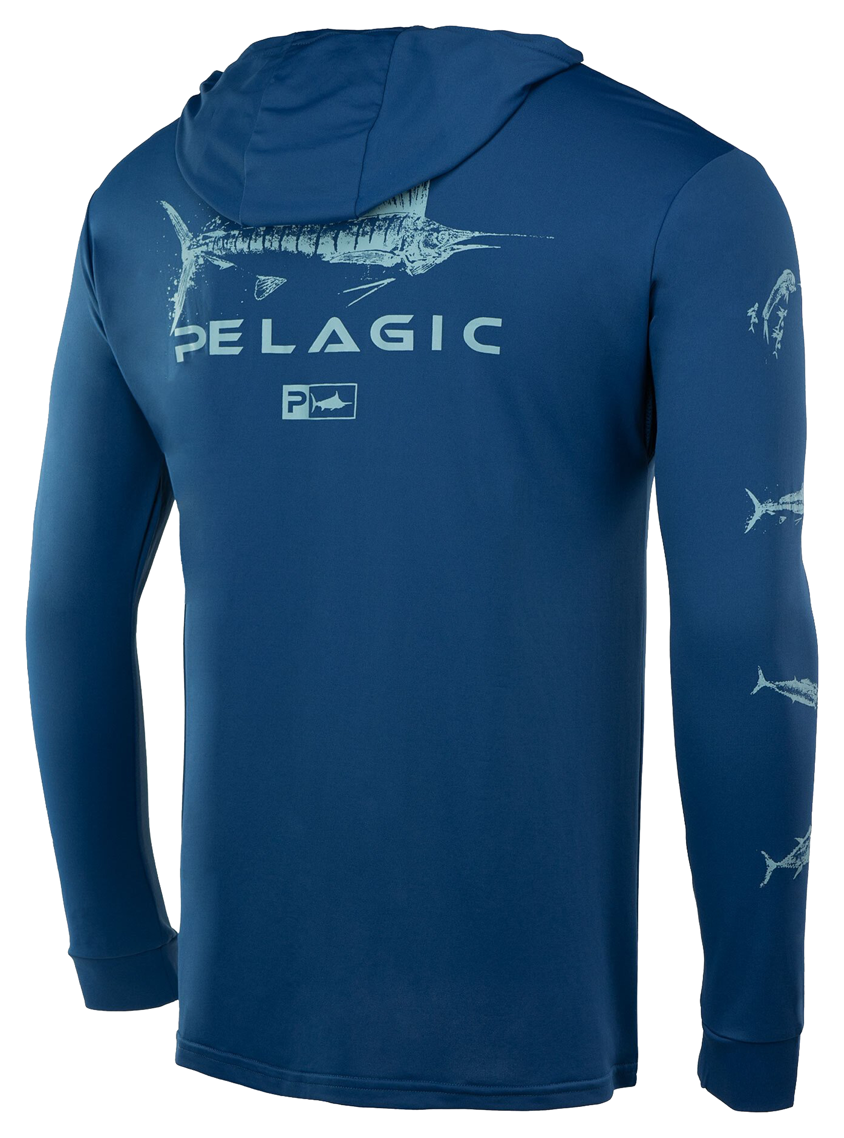 Pelagic Aquatek Gyotaku Long-Sleeve Fishing Hoodie for Men