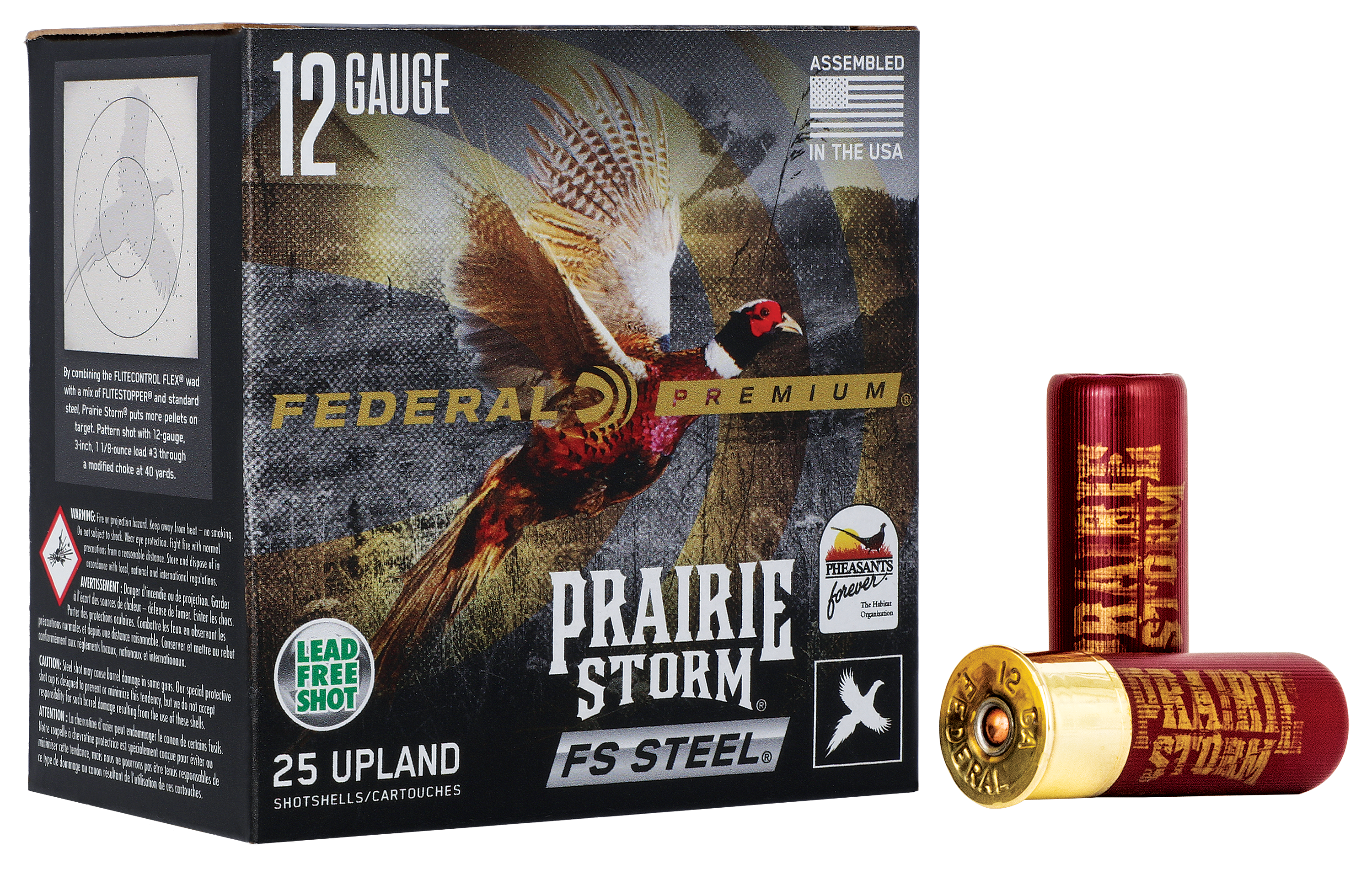 Federal Premium Prairie Storm FS Steel Upland Shotshells - 12 Gauge - #3 - 3'' - 250 Rounds - Federal