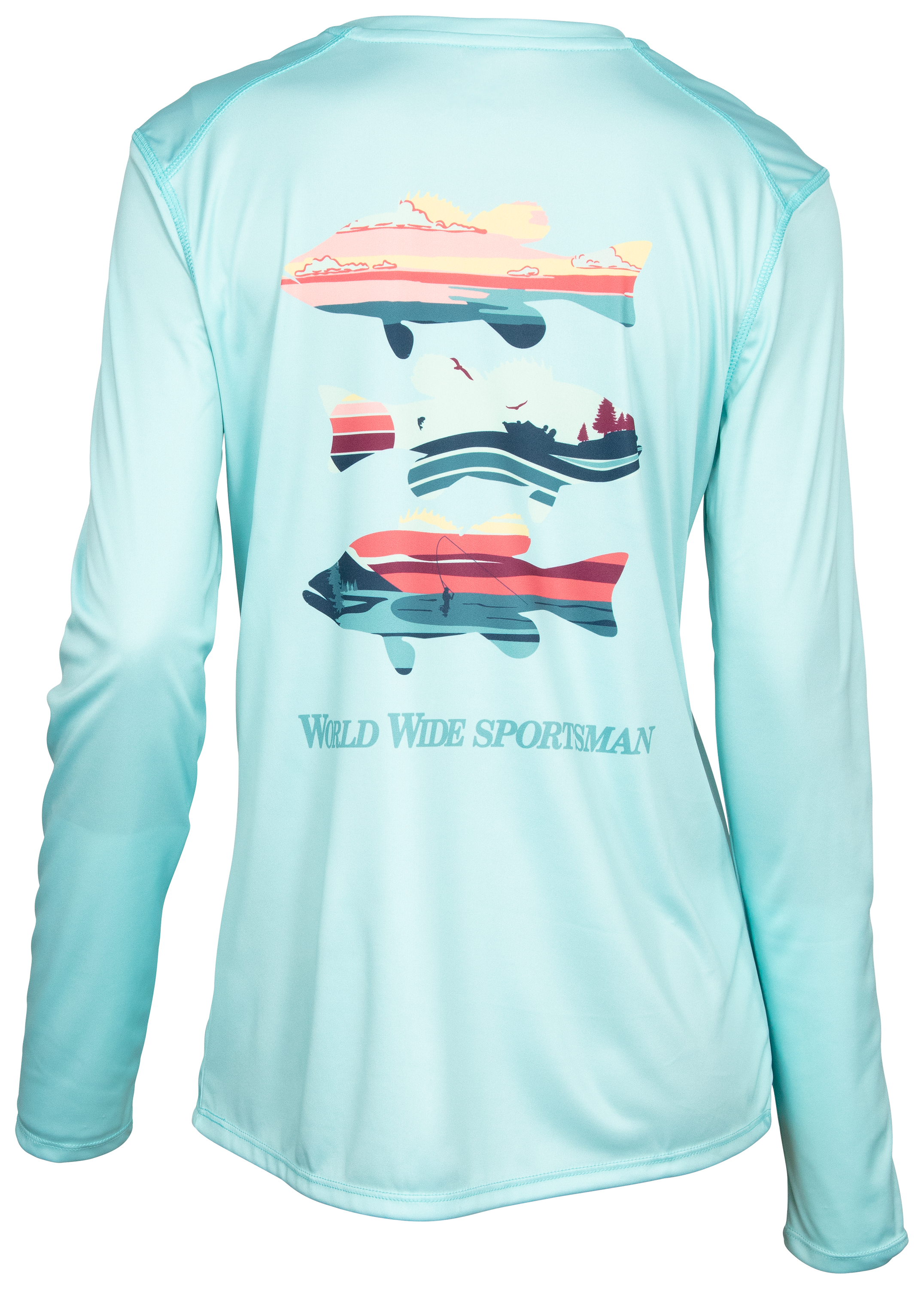 World Wide Sportsman Angler Fish Graphic Long-Sleeve T-Shirt for Ladies