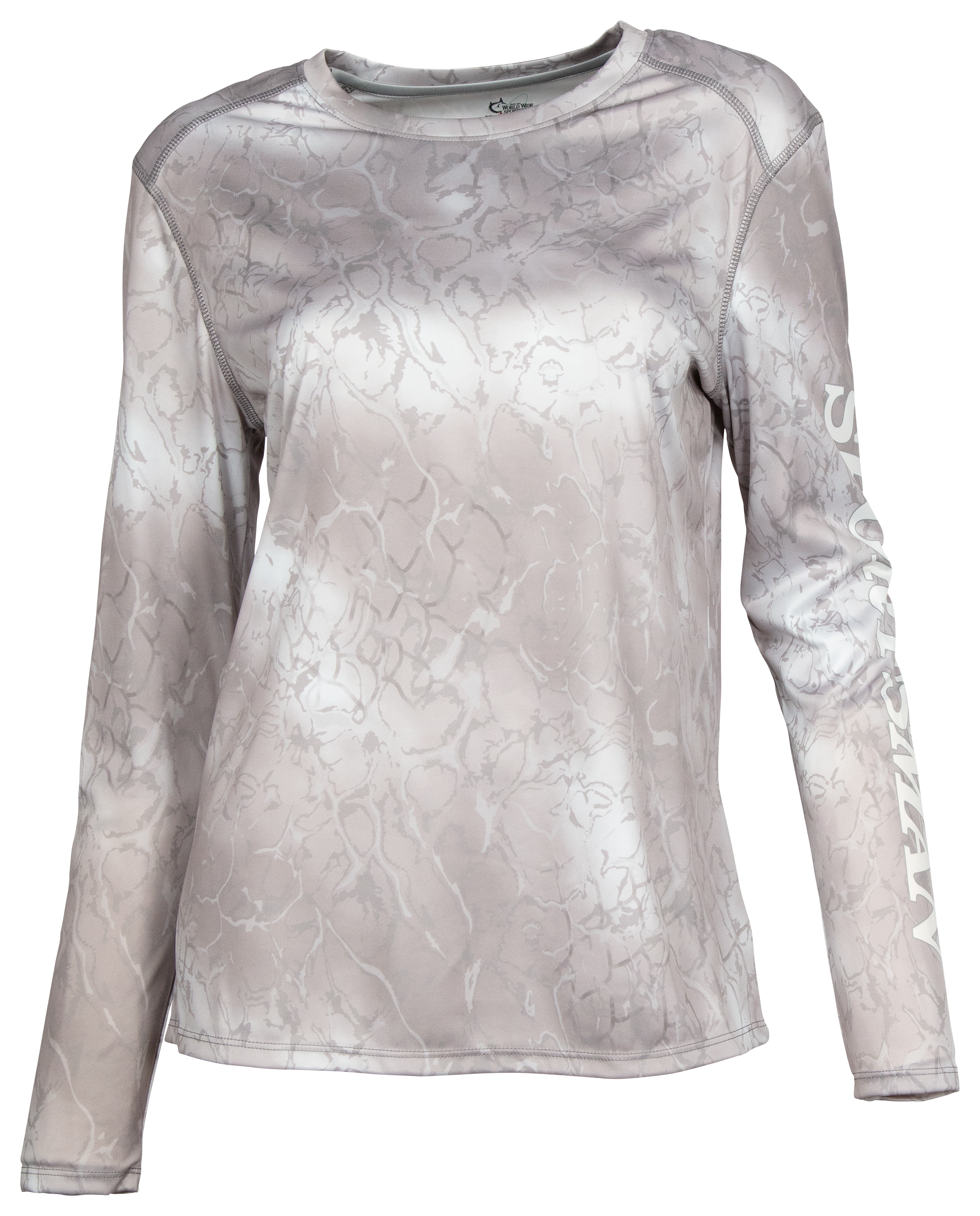 World Wide Sportsman Angler Long-Sleeve Crew-Neck Shirt for Ladies - High Rise Water Camo - S