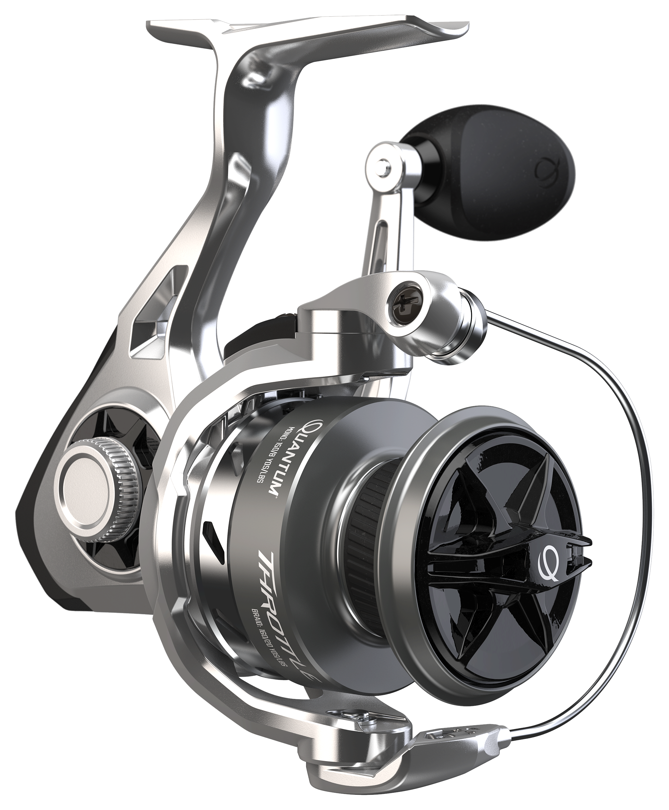 Quantum Throttle Spinning Fishing Reel, 10 + 1 Ball Bearings with a Smooth  and Powerful 6.2:1 Gear Ratio, Ultra-Smooth Carbon Fiber Drag System,  Dura-Lok Anti-Reverse Clutch, and MaxCast II Spool : 