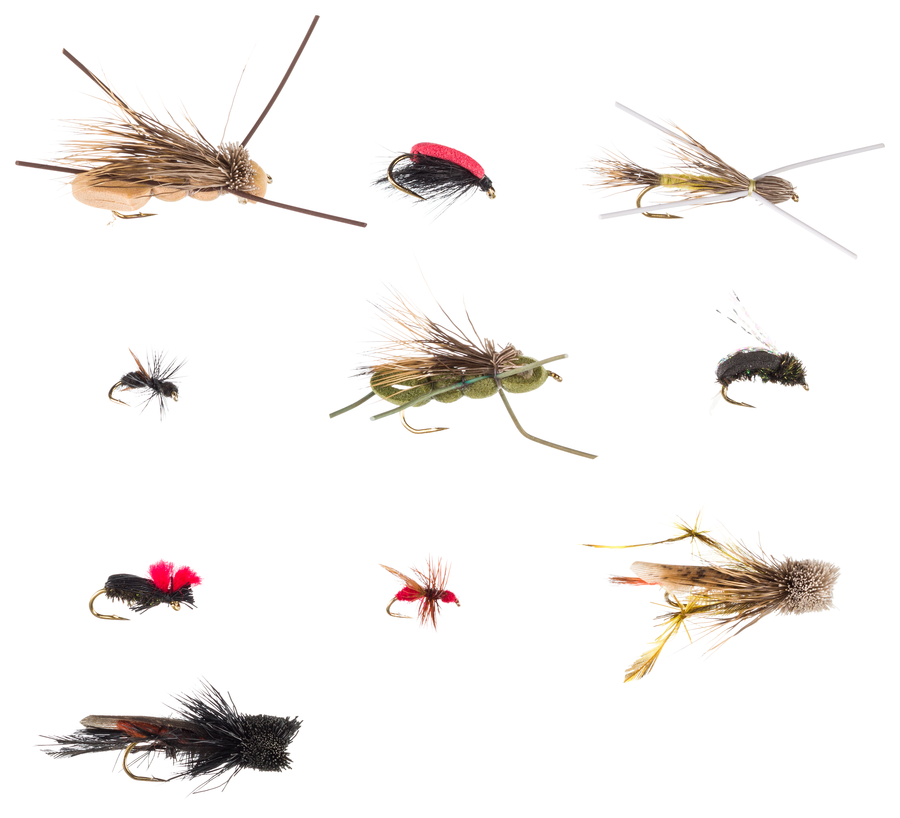 WHITE RIVER FLY SHOP 10-Piece Classic Terrestrials Fly Assortment