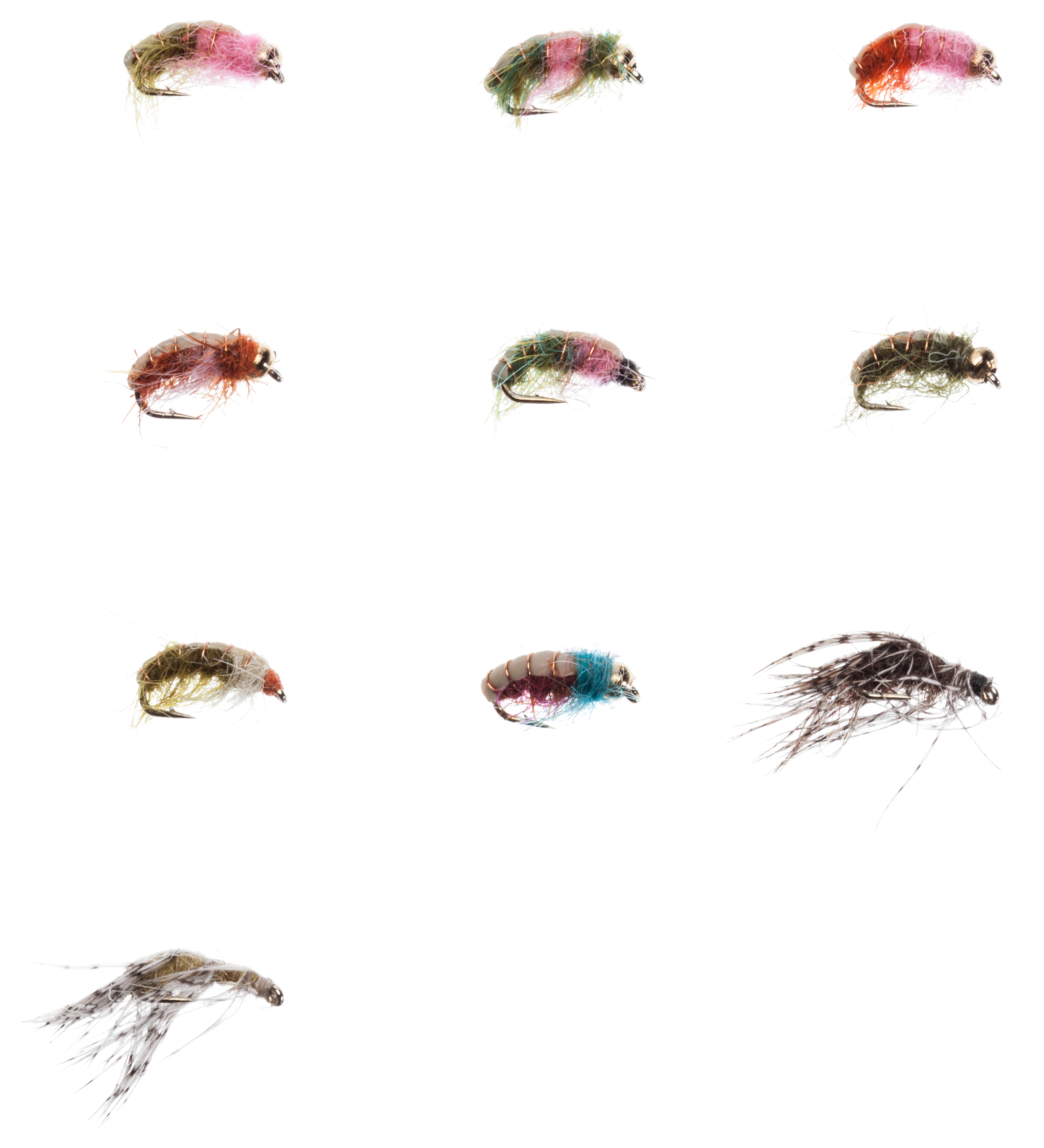 WHITE RIVER FLY SHOP 10-Piece Classic Czech Nymph Fly Assortment