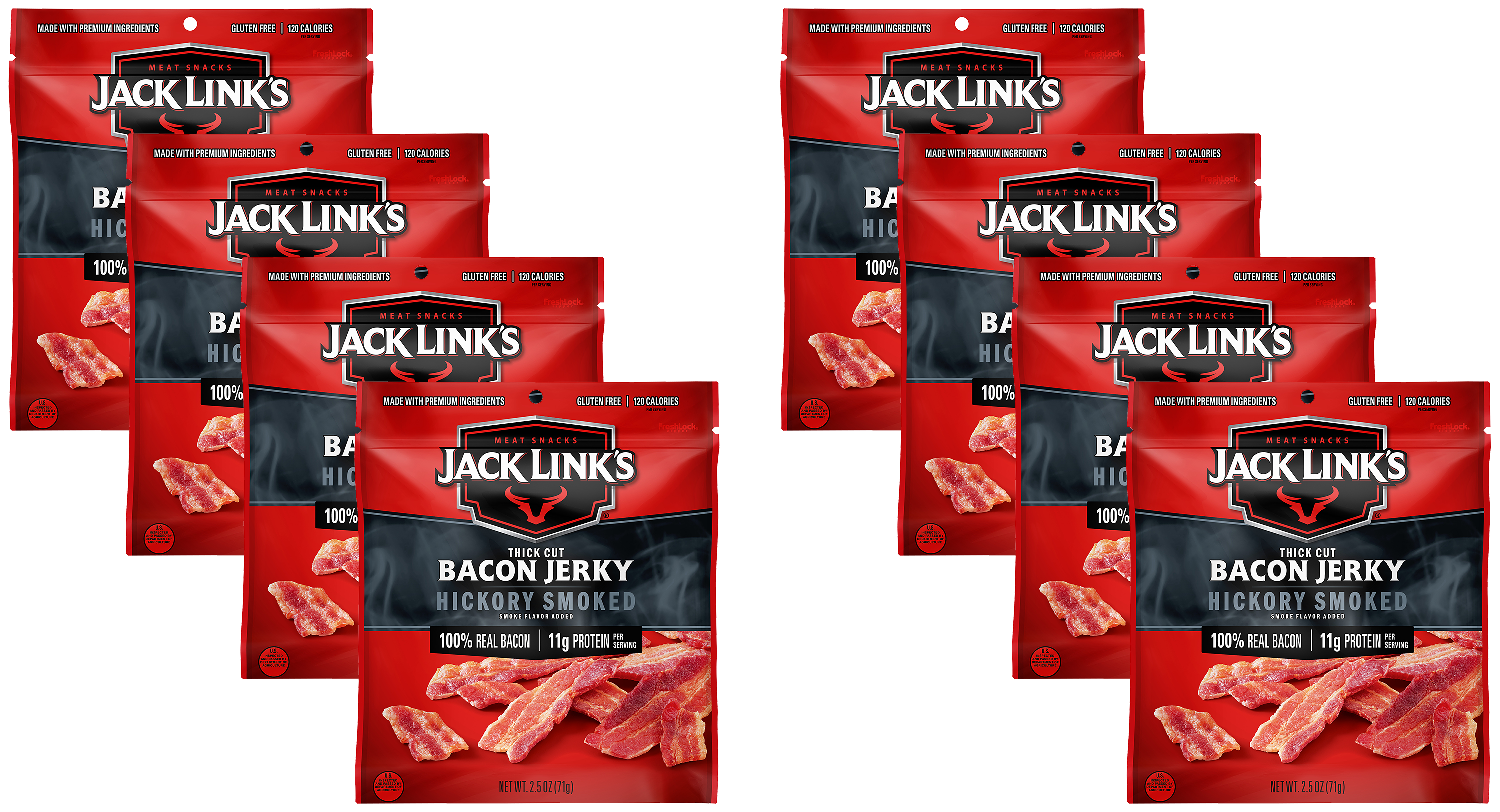 Jack Link's Hickory Smoked Bacon Jerky - 2.5 oz./8-Pack