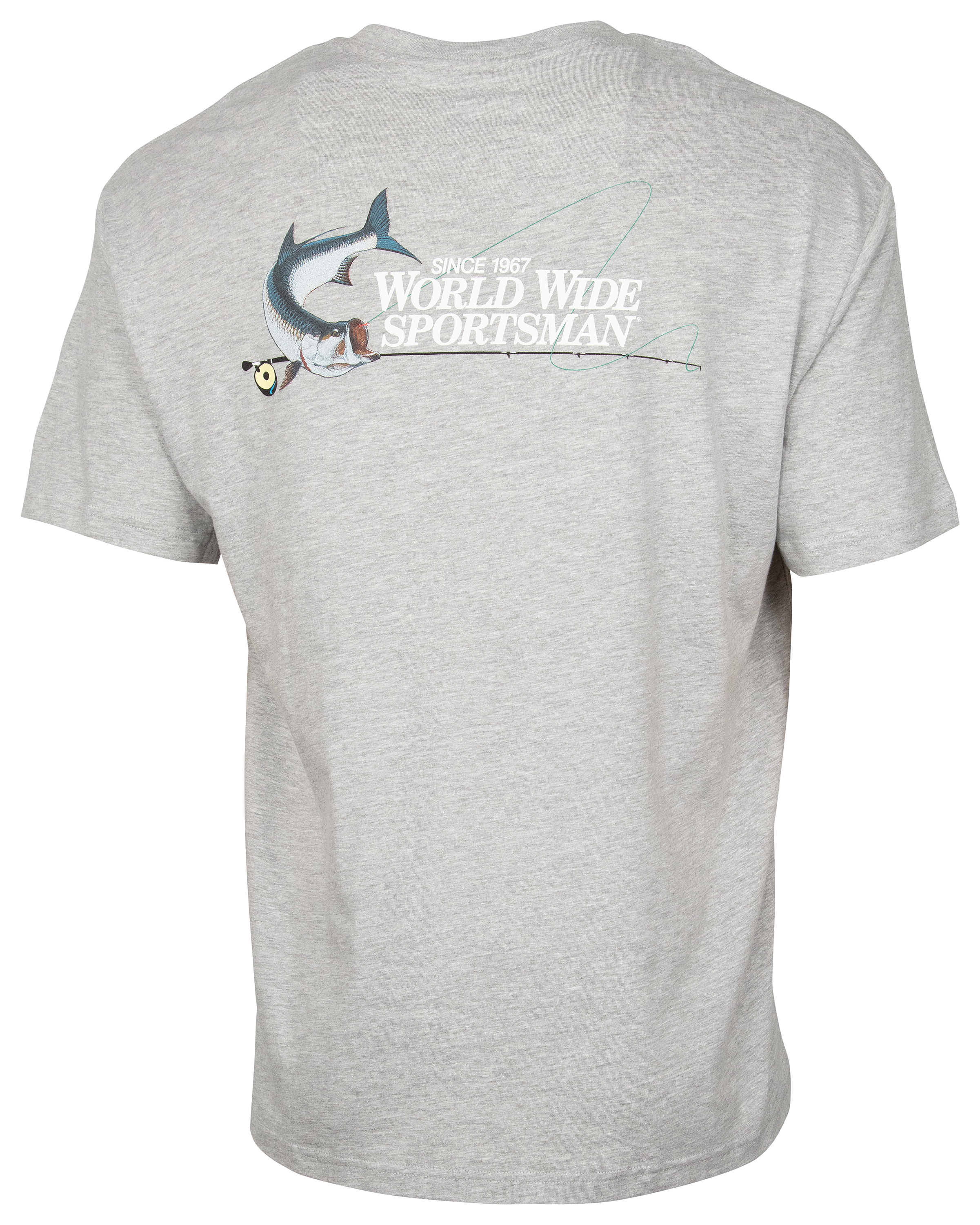 World Wide Sportsman Logo Graphic Short-Sleeve T-Shirt for Men - Heather Gray - XL