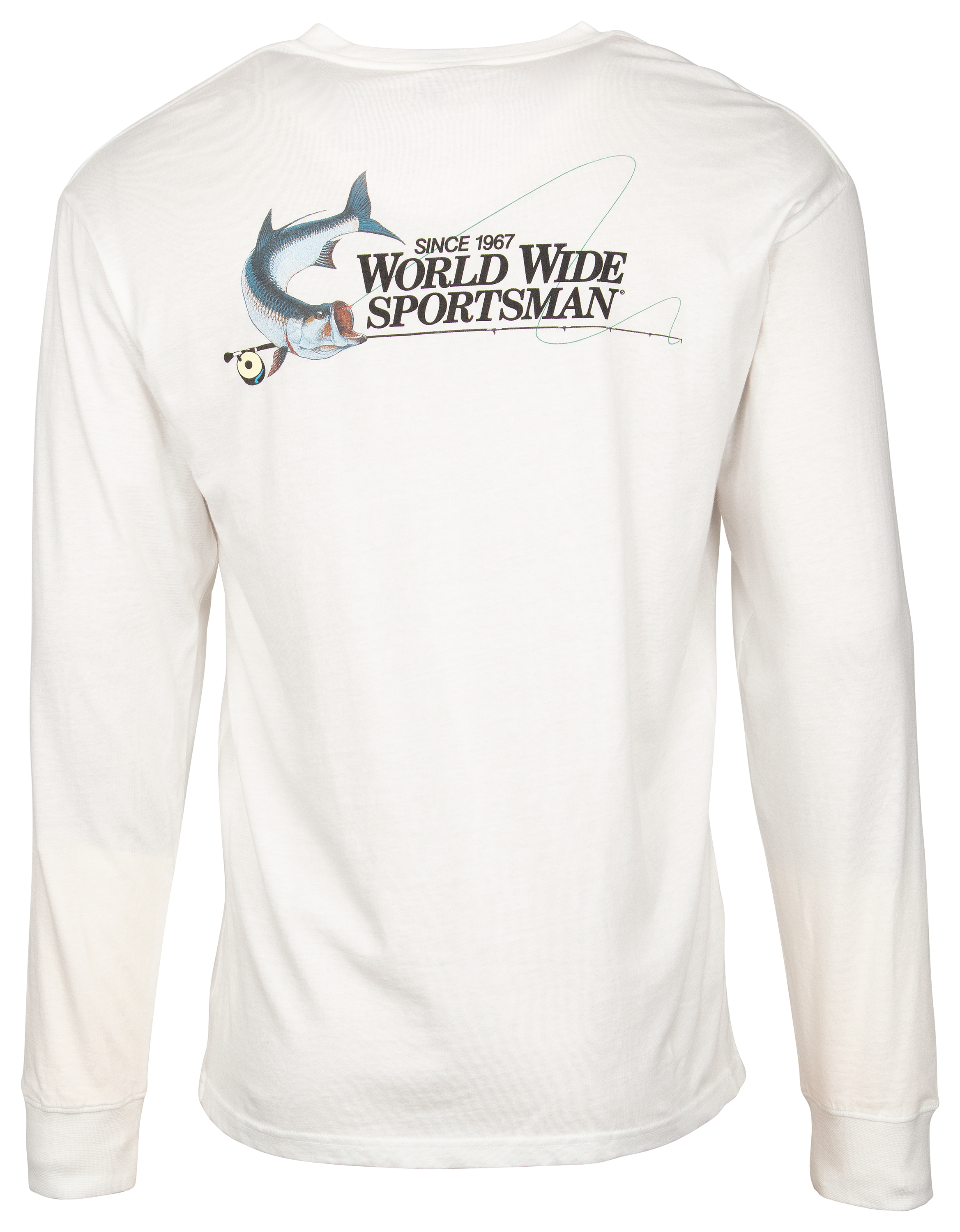 World Wide Sportsman Logo Graphic Long-Sleeve T-Shirt for Men - Heather Gray - 2XL