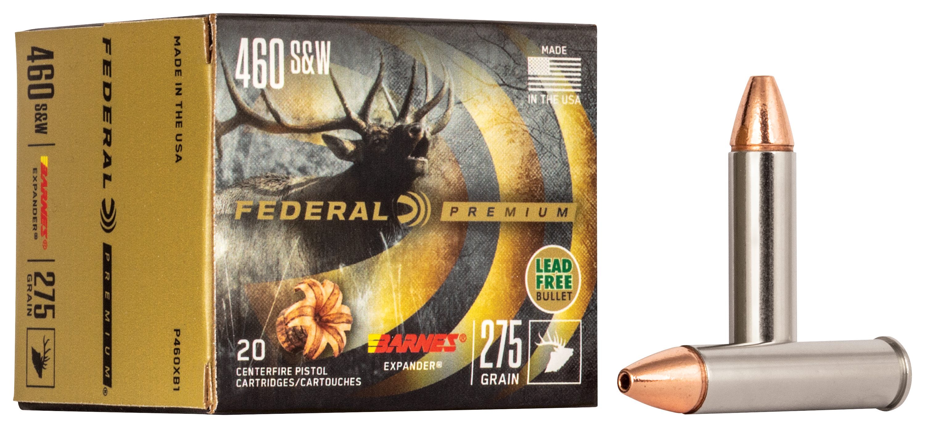 Federal Barnes Expander .460 S&W 275 Grain Centerfire Handgun Ammo
