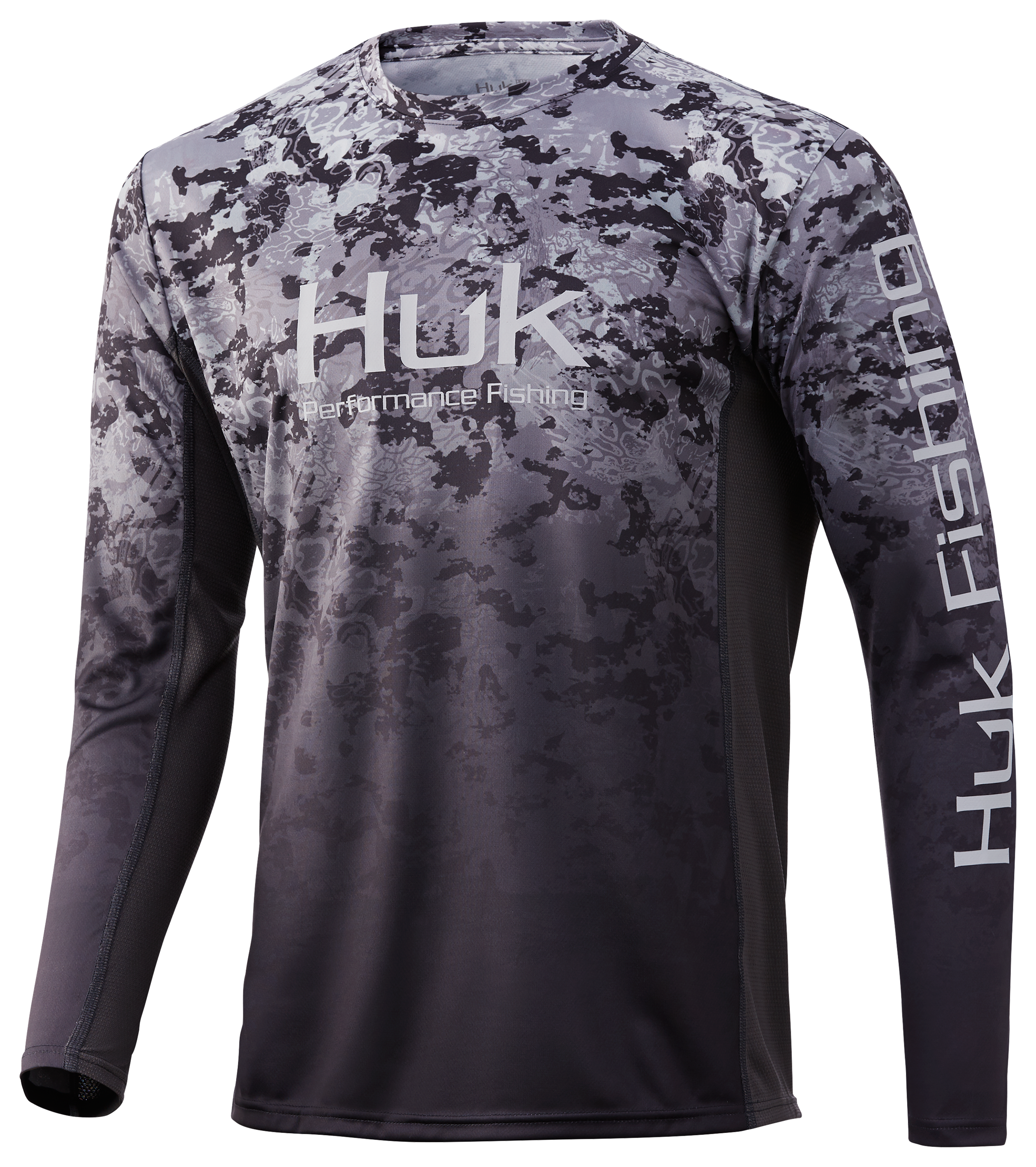 Huk Men s Icon X Tide Change Hoodie Fishing Shirt Gray UPF 50+ Size M,  H1200390