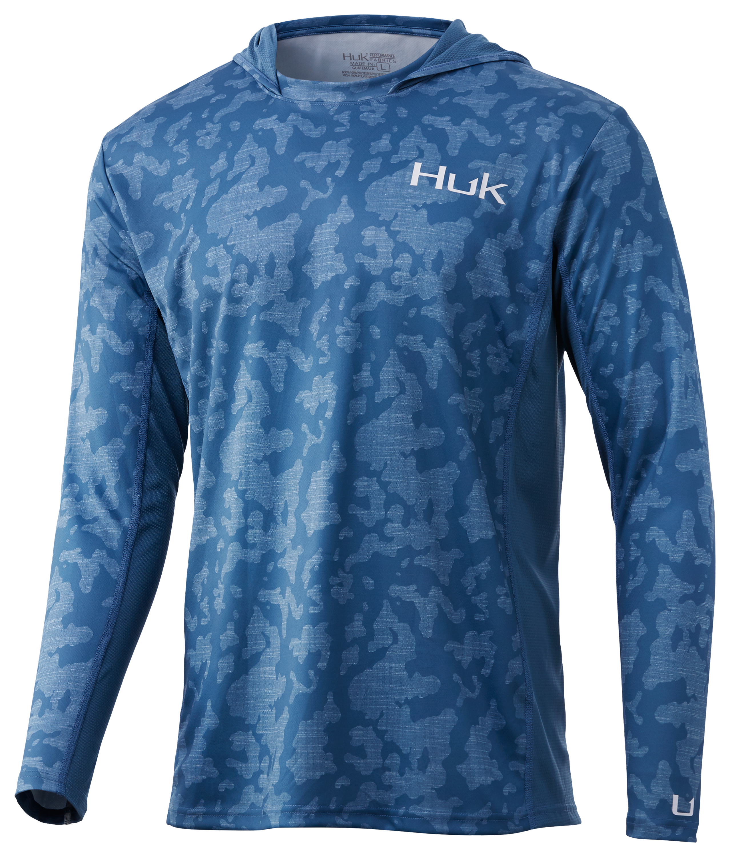 Huk Icon X Running Lakes Long-Sleeve Hoodie for Men - Titanium Blue - 3XL product image