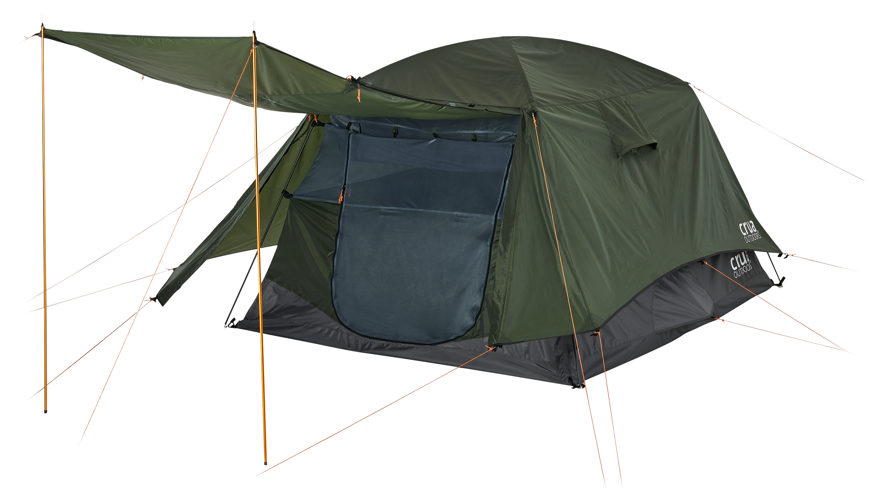 Crua Tri - 3 Person Insulated Tent, Waterproof and Windproof Tent with  Warmth & Cooling Insulation Built-in for The 4 Seasons and Added Extendable