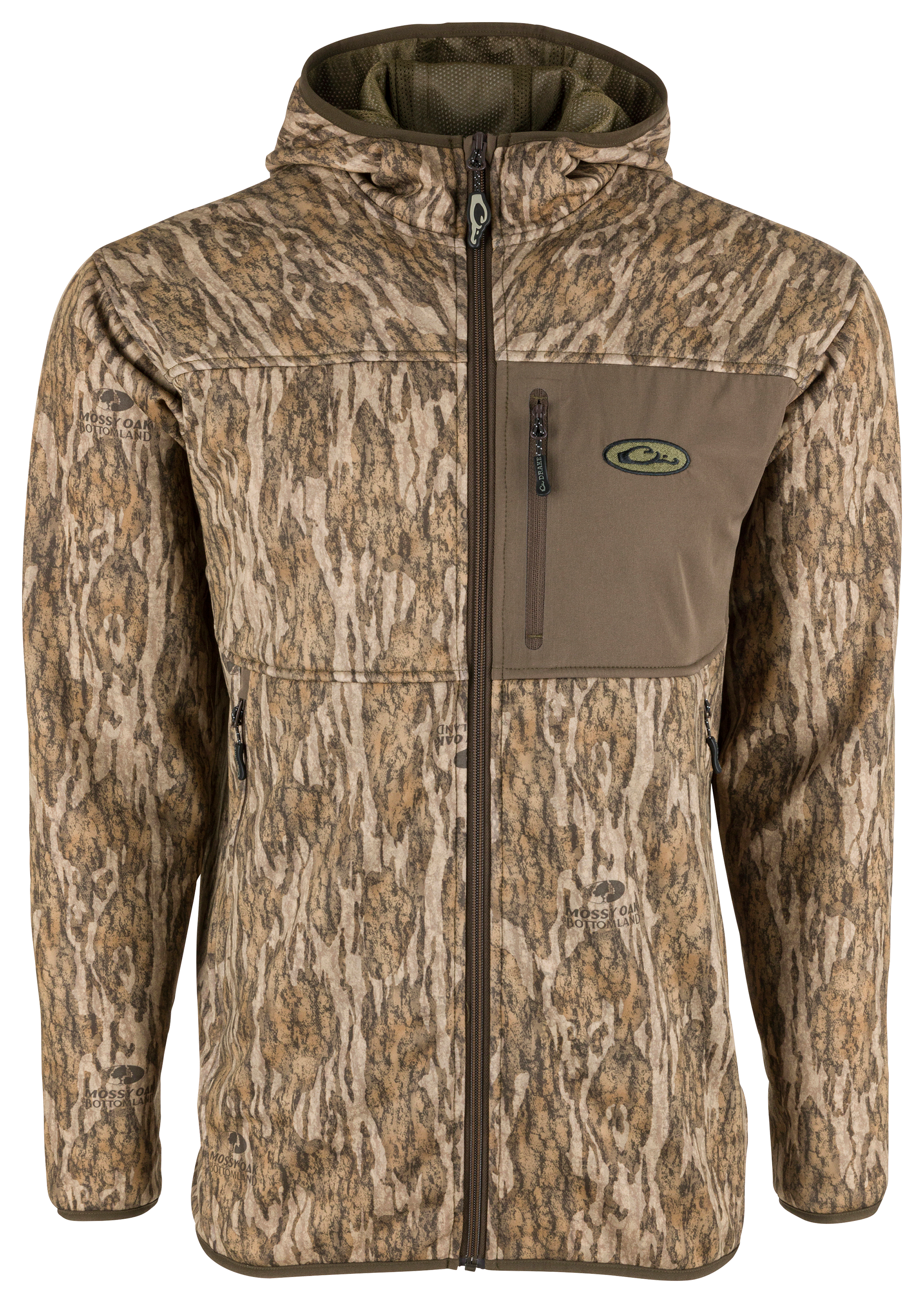 Drake Waterfowl Technical Performance Fleece Full-Zip Jacket for Men - Mossy Oak Bottomland - 3XL