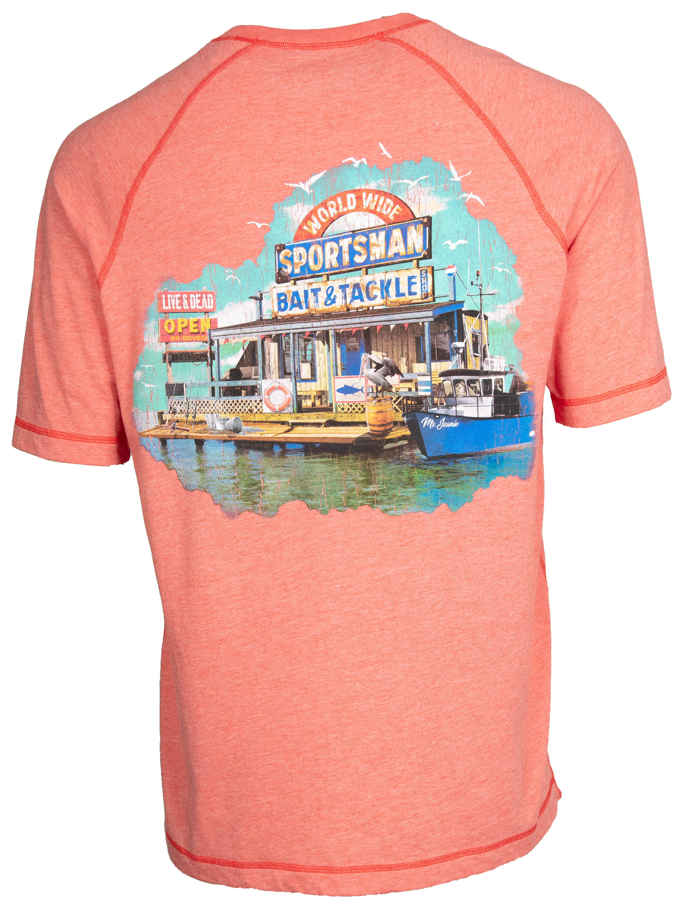 World Wide Sportsman Tackle Shop Graphic Short-Sleeve T-Shirt for Men - Coral - S