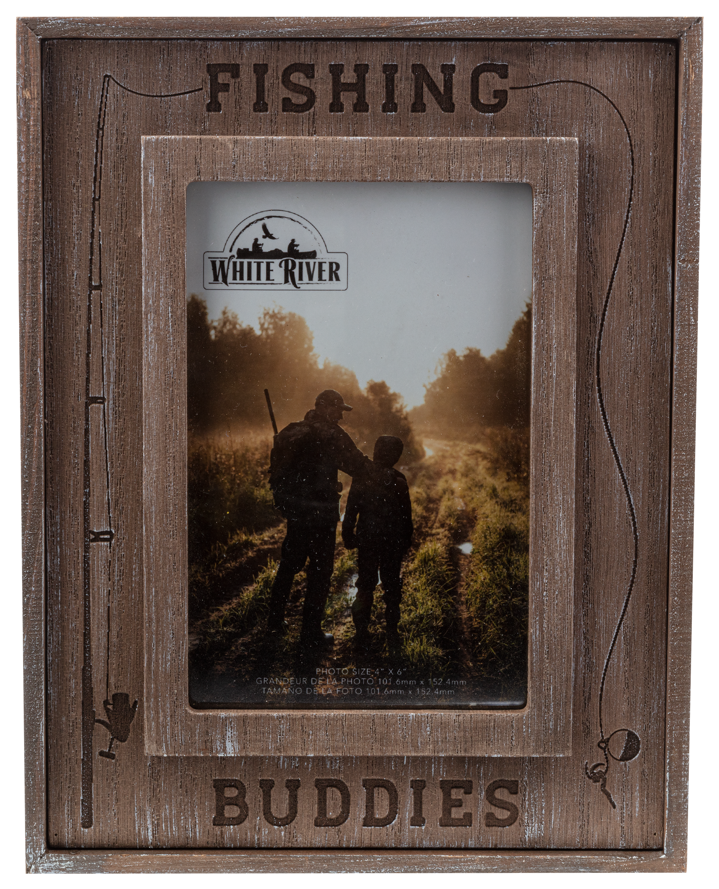 White River Home Fishing Buddies Photo Frame