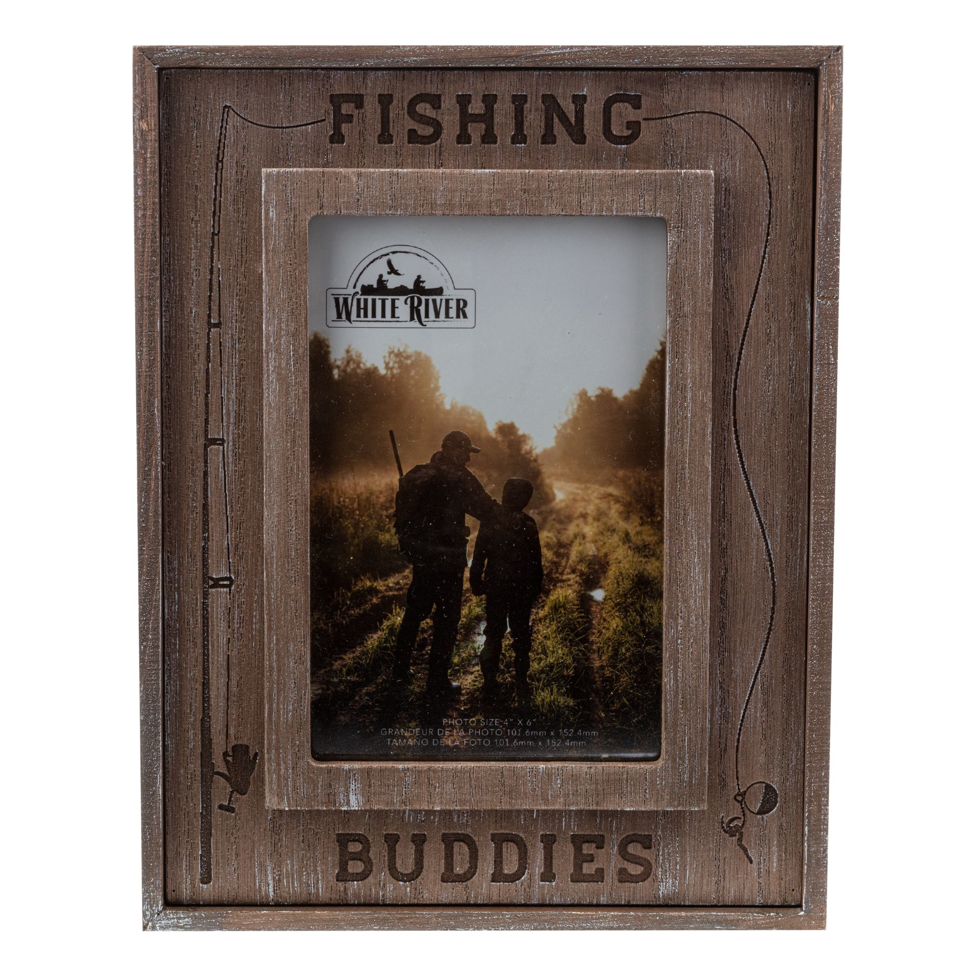 WHITE RIVER HOME Fishing Buddies Photo Frame