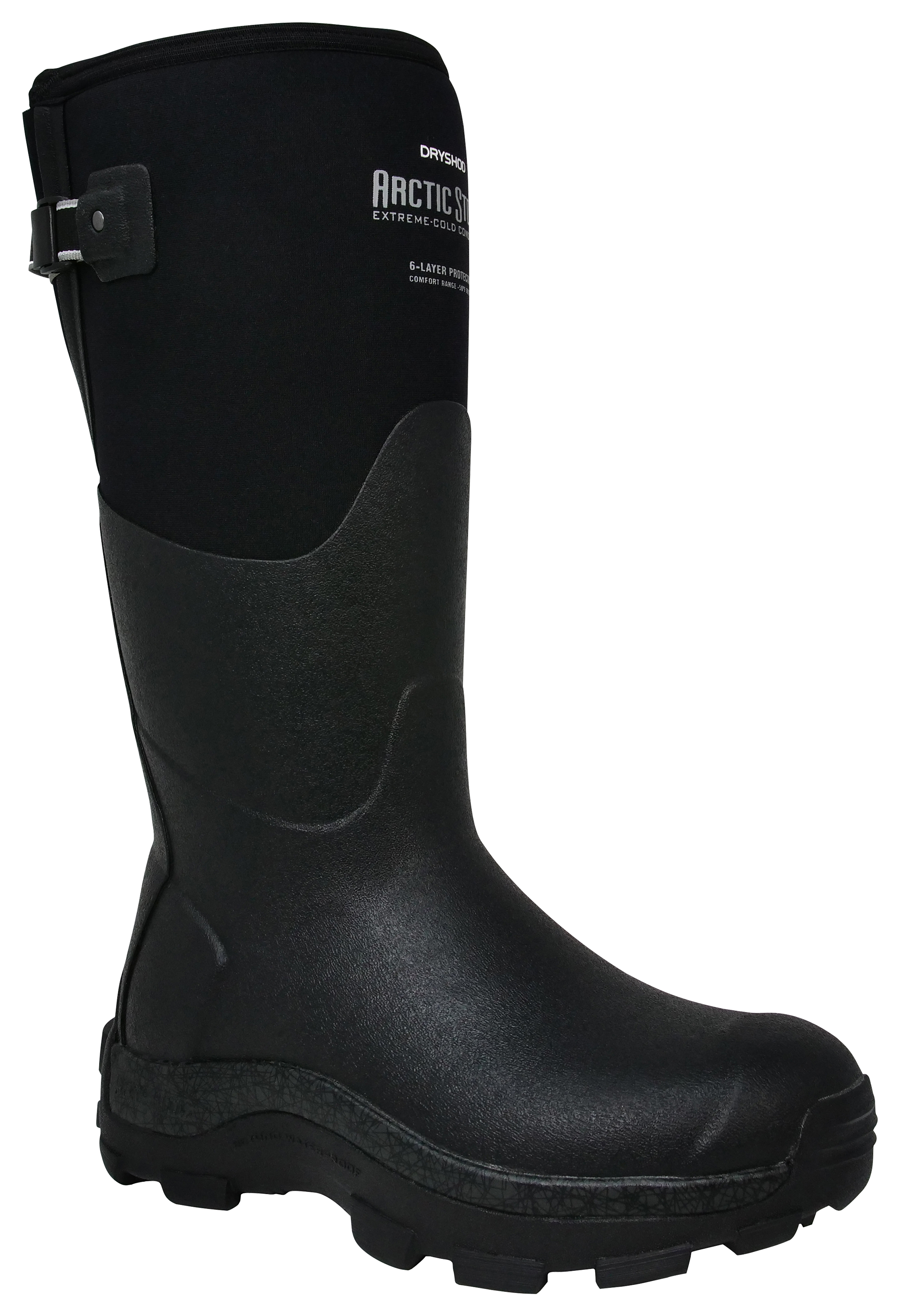 Image of Dryshod Arctic Storm Hi Gusset Rubber Boots for Ladies - Black/Grey - 9M