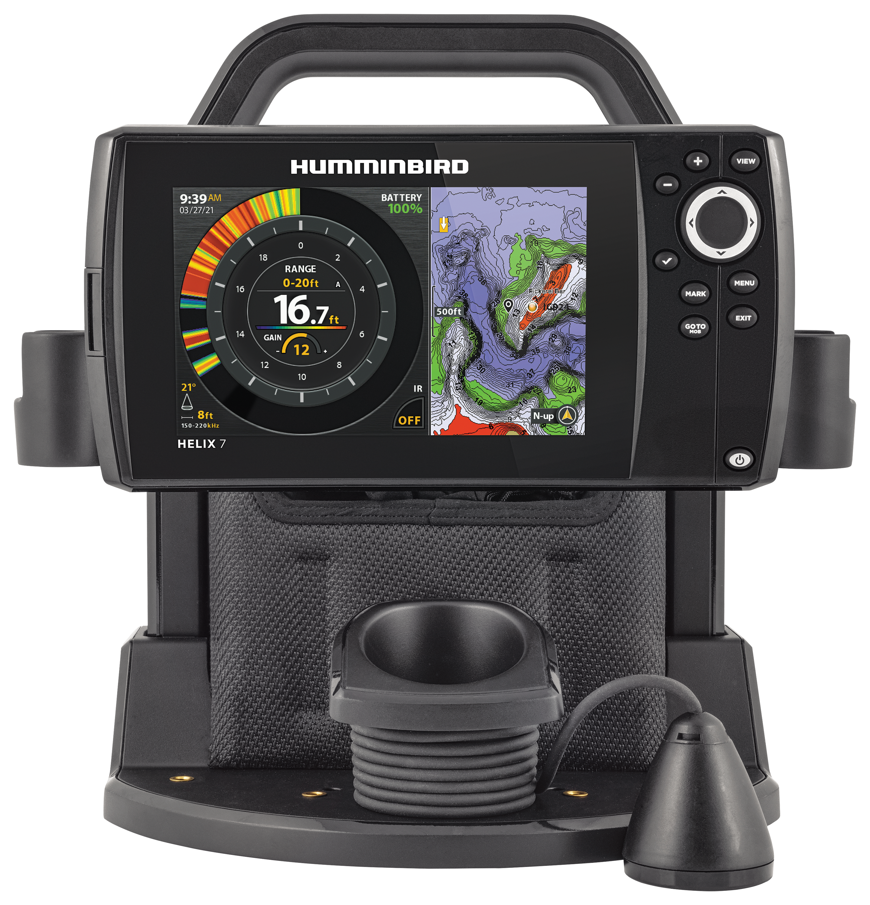 Humminbird ICE HELIX 7 CHIRP GPS G4 Sonar Flasher and Fish Finder - GPS G4 FB
