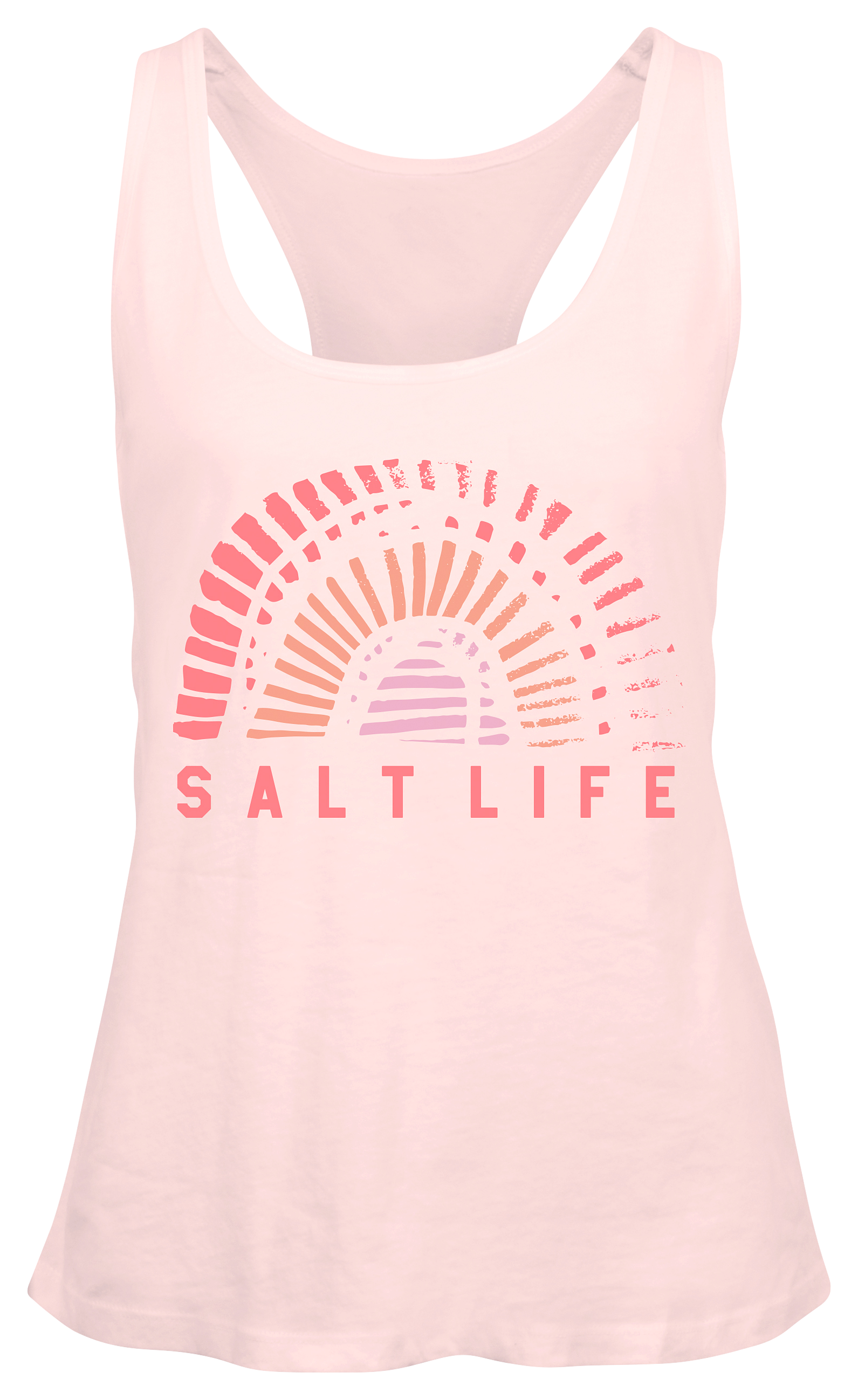 Image of Salt Life Rainbow Shell Tank Top for Ladies - Pink Pearl - M