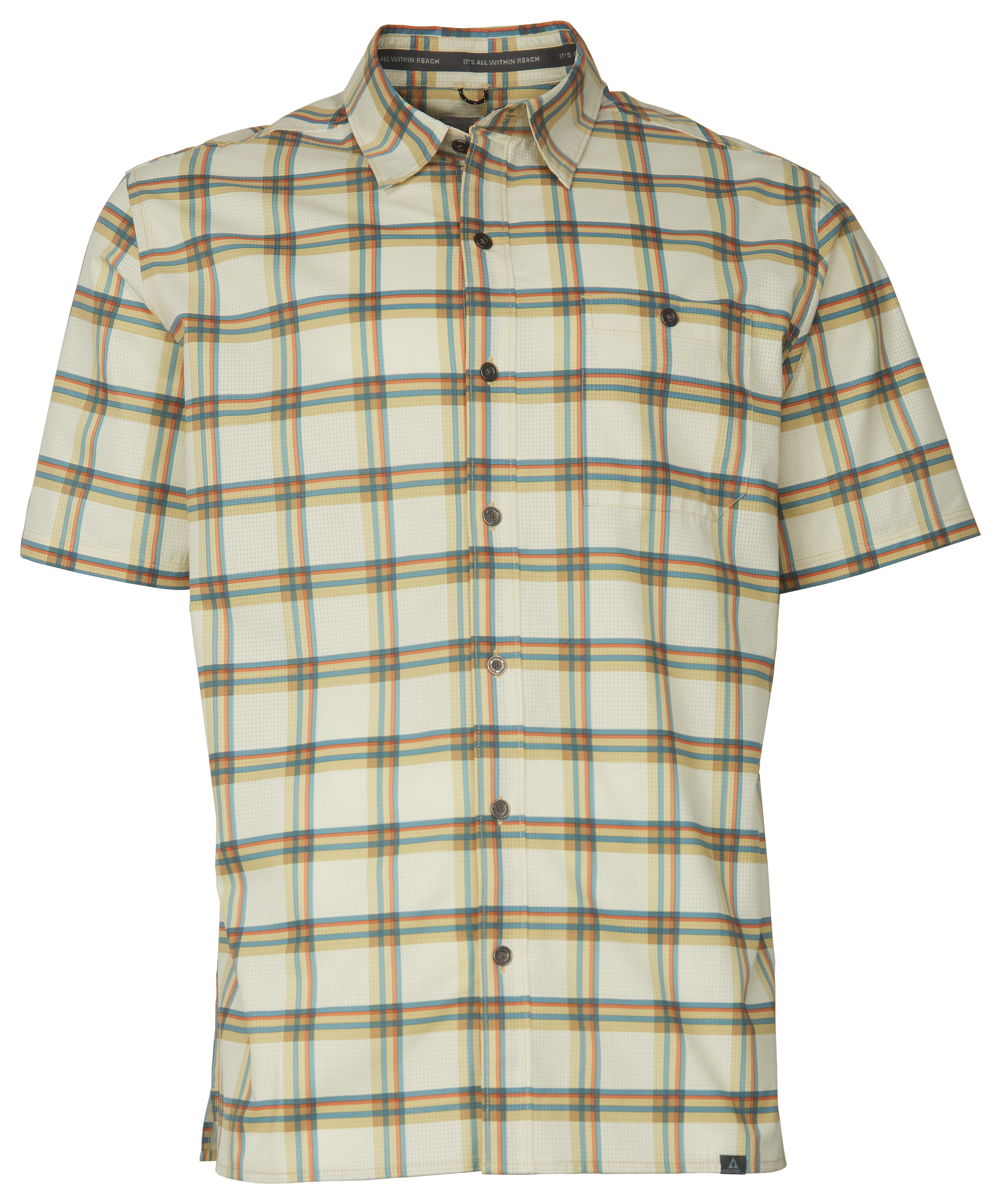 Ascend Bradley Woven Short-Sleeve Shirt for Men - Cloud Dancer Plaid - L product image