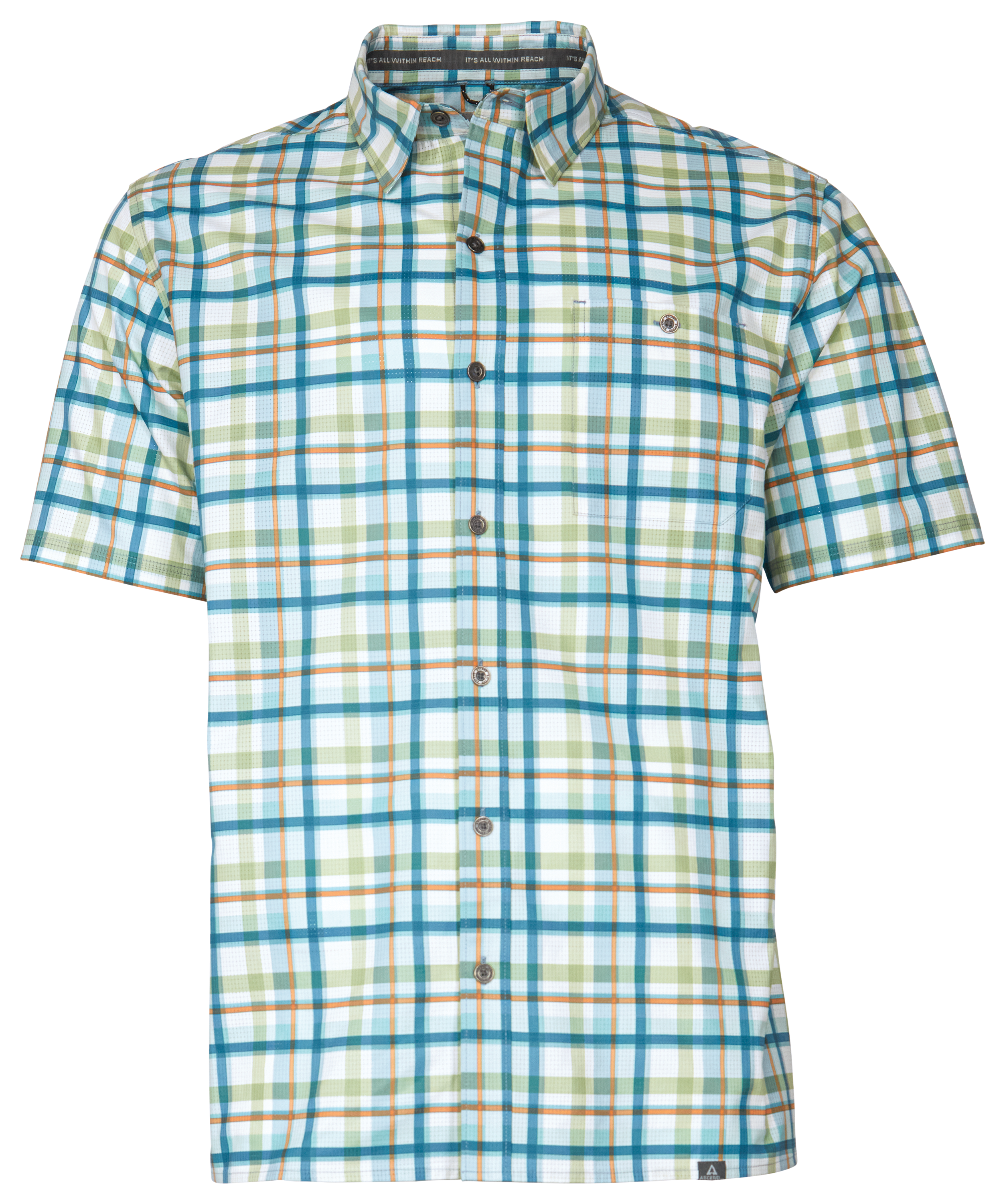 Ascend Bradley Woven Short-Sleeve Shirt for Men - Desert Sage Plaid - XL product image