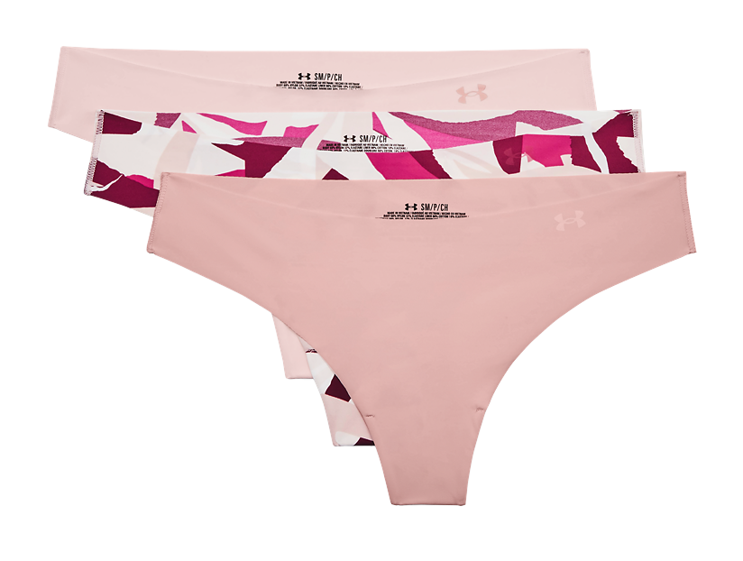 Women's Pure Stretch Thong (3 Pack), Under Armour