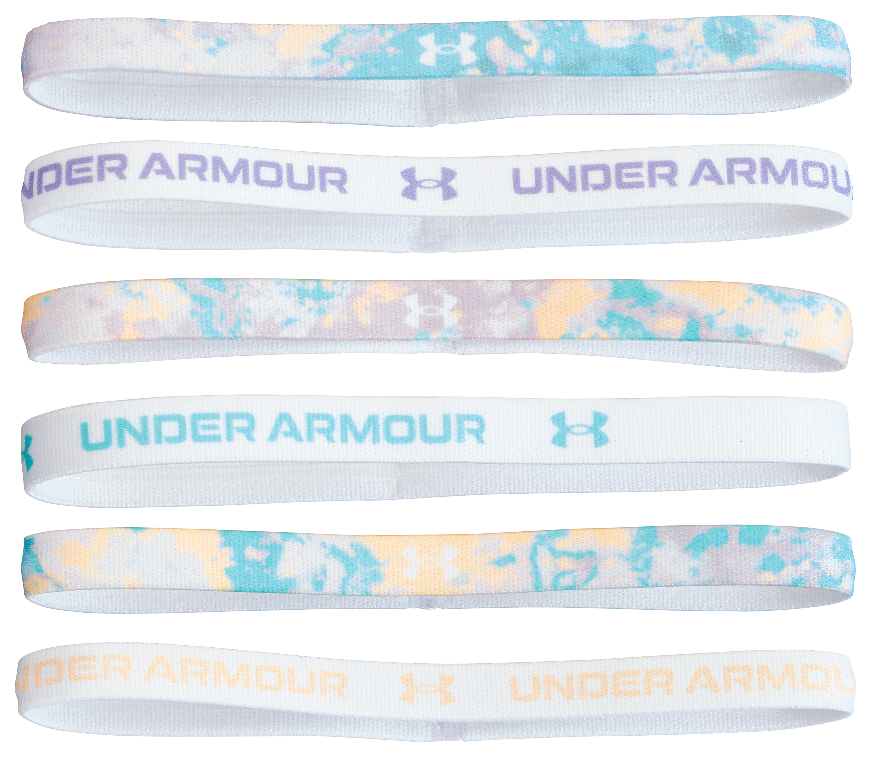 Under Armour Mini Graphic Headbands for Kids 6-Pack - Vivid Lilac/Fresco Bl