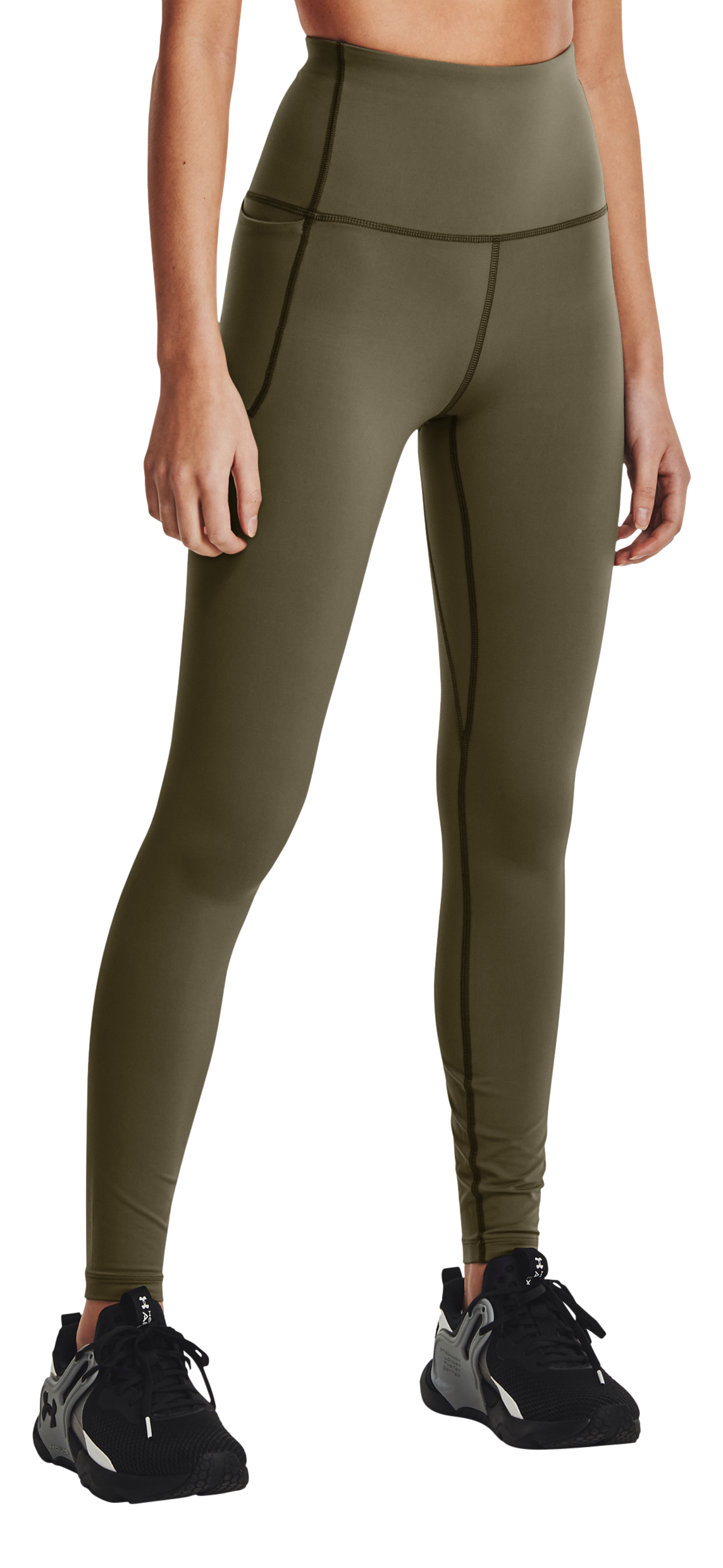 Under Armour Meridian Ultra High Rise Leggings for Ladies - Tent/Metallic Silver - XS