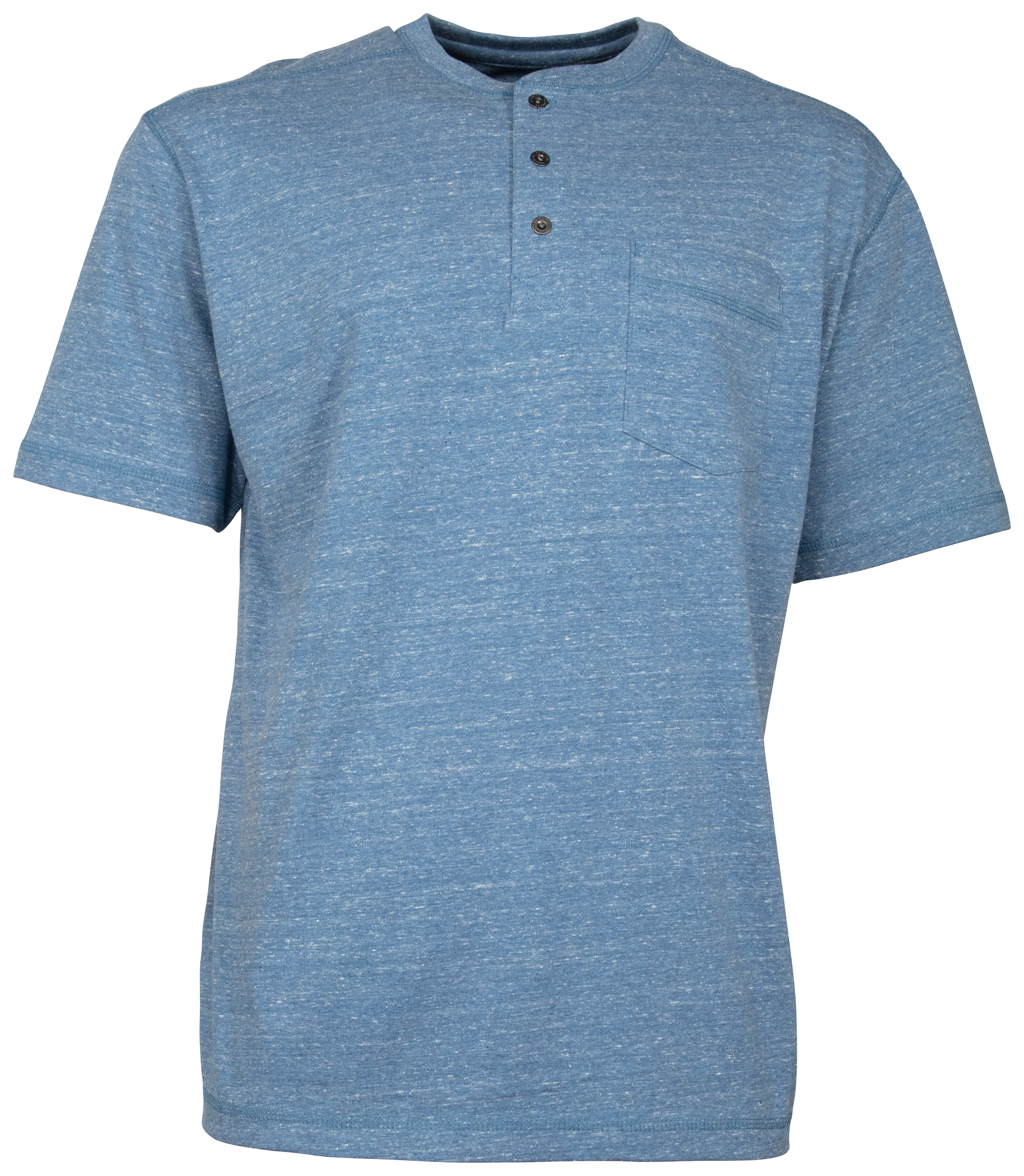 RedHead Stone Ridge Short-Sleeve Henley for Men - Denim - L product image