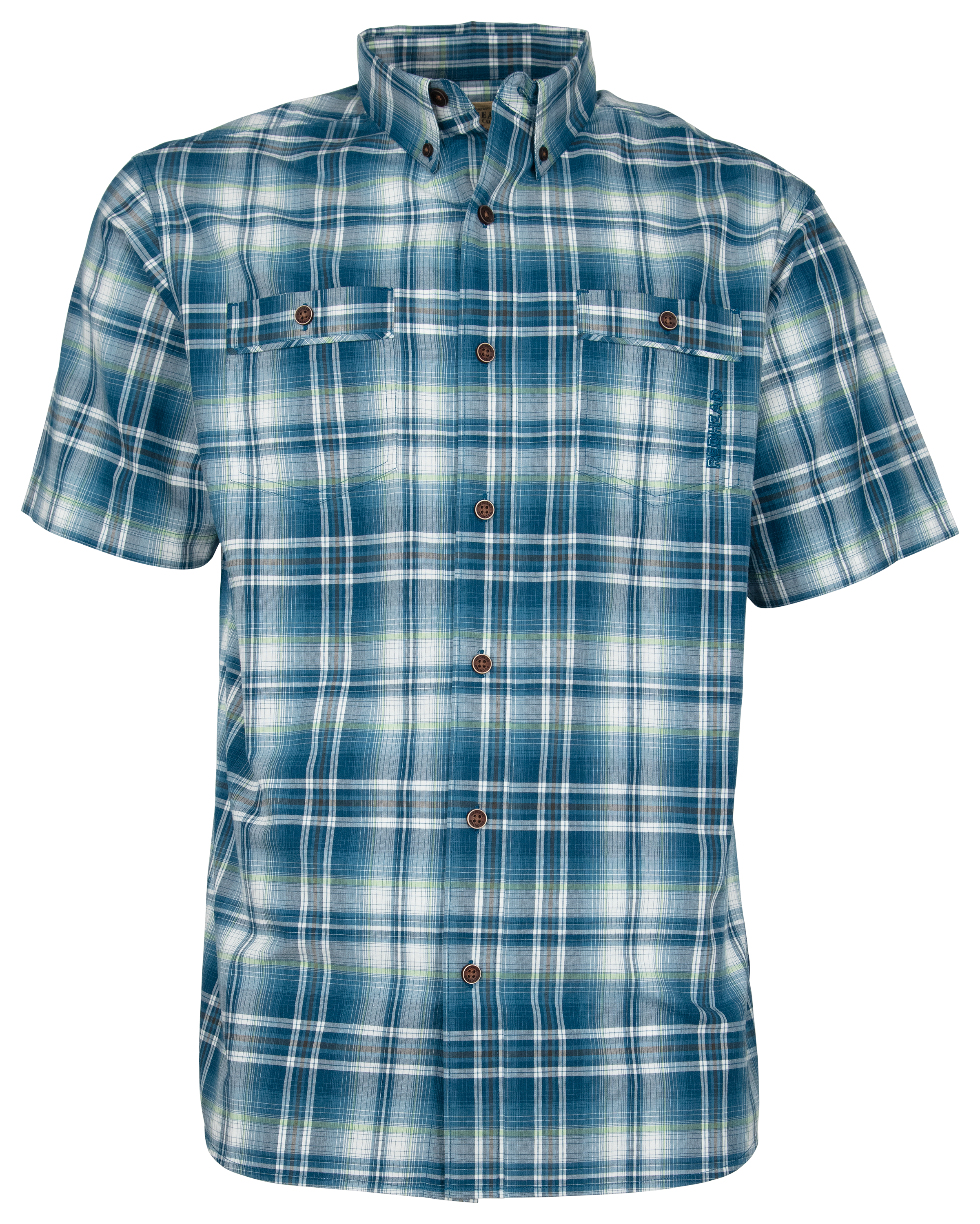 Mens Blue Plaid Flannel Long Sleeve Button-Down Shirt 2XLT 