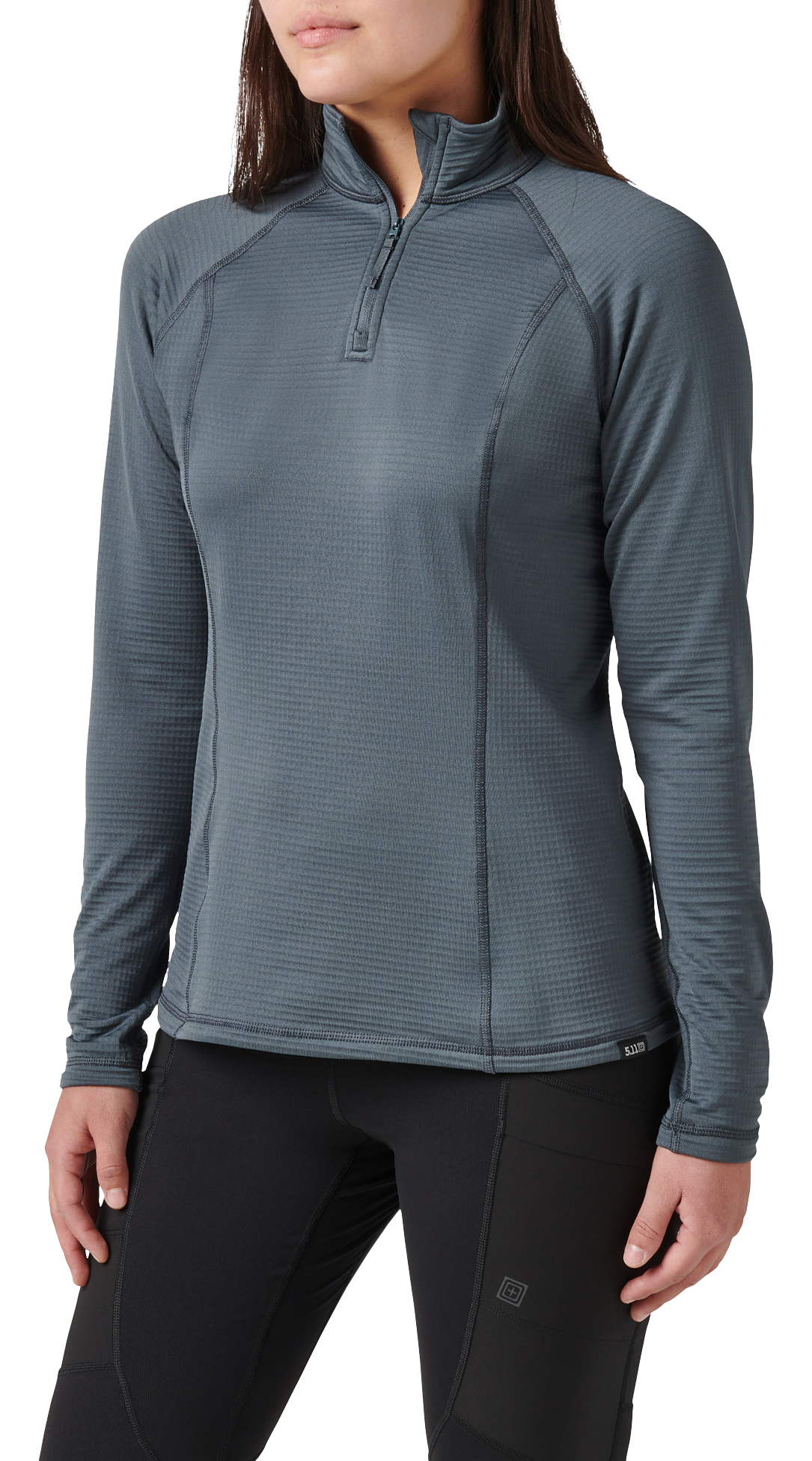 5.11 Tactical Stratos Quarter-Zip Long-Sleeve Shirt for Ladies - Grey - S
