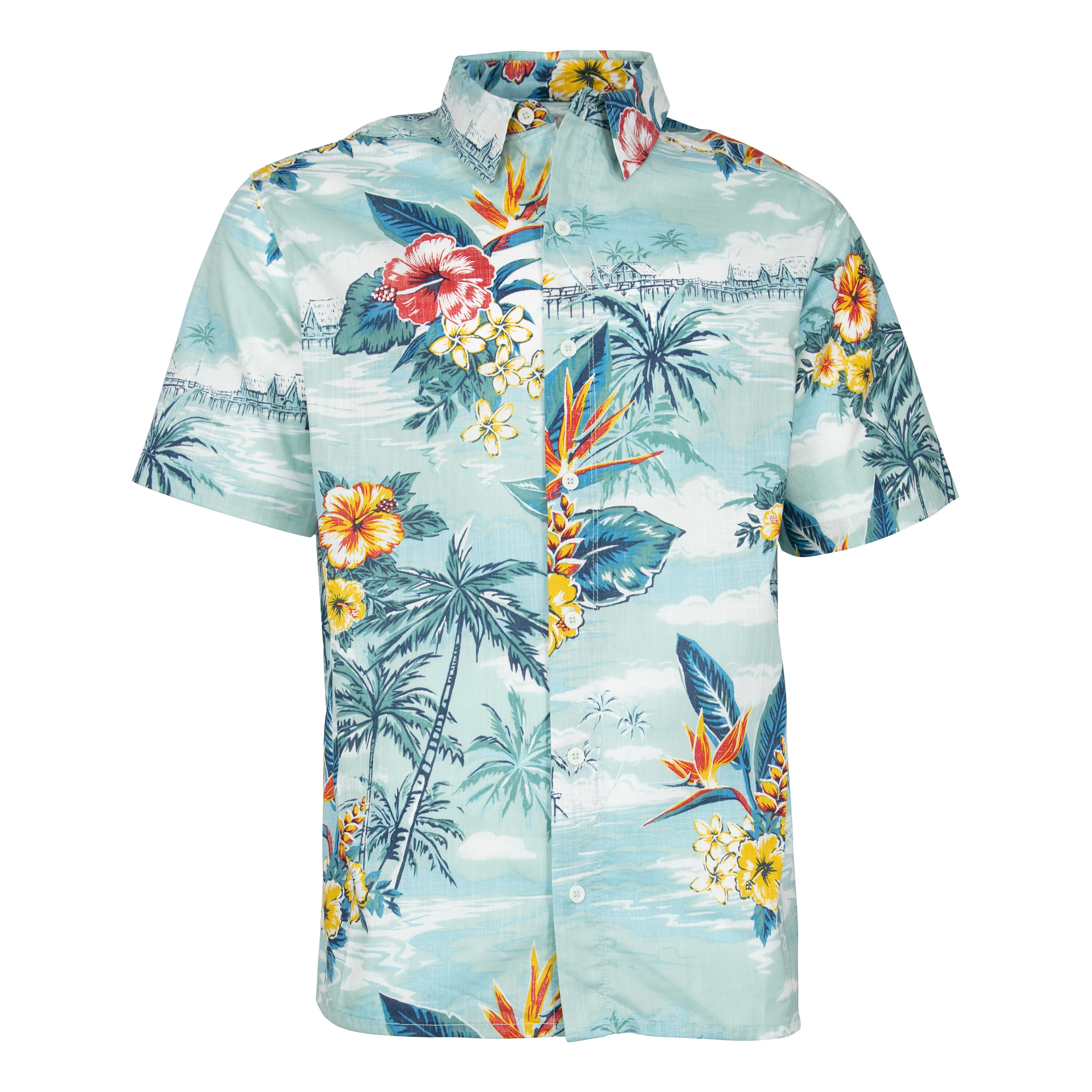 RedHead Reverse Print Short-Sleeve Shirt for Men - Blue Island - S product image