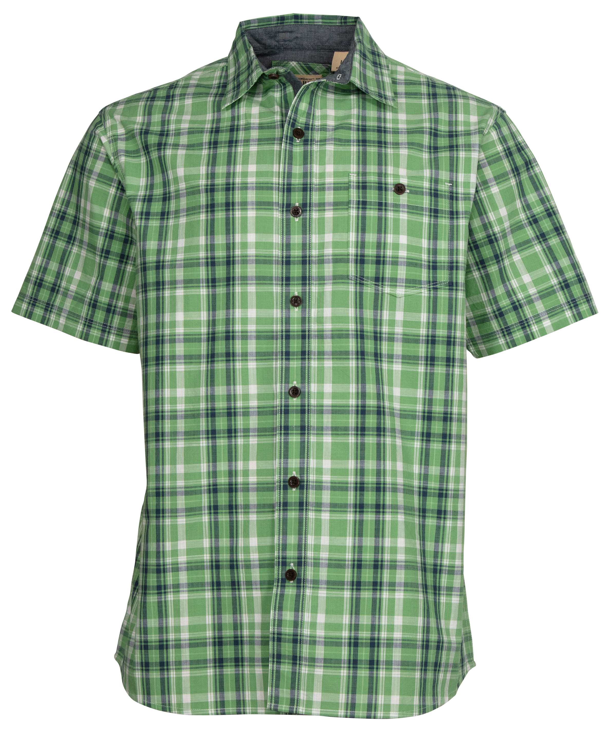 RedHead Yarn-Dyed Madras Plaid Short-Sleeve Shirt for Men - Leaf Plaid - 3XL product image