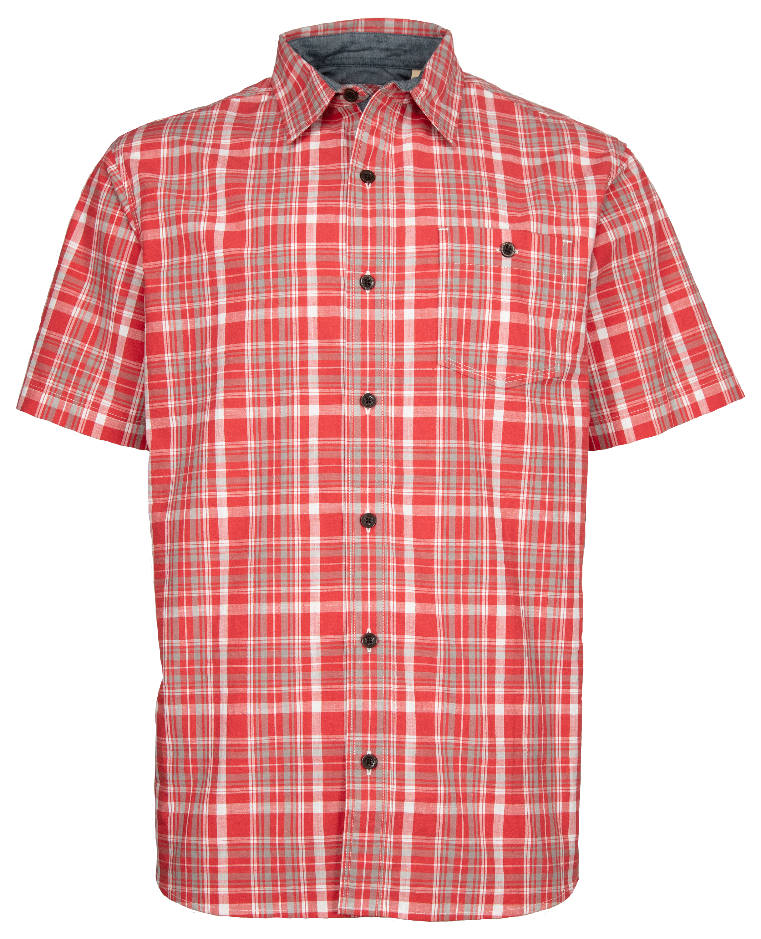 RedHead Yarn-Dyed Madras Plaid Short-Sleeve Shirt for Men - Red Melon Plaid - 2XL product image